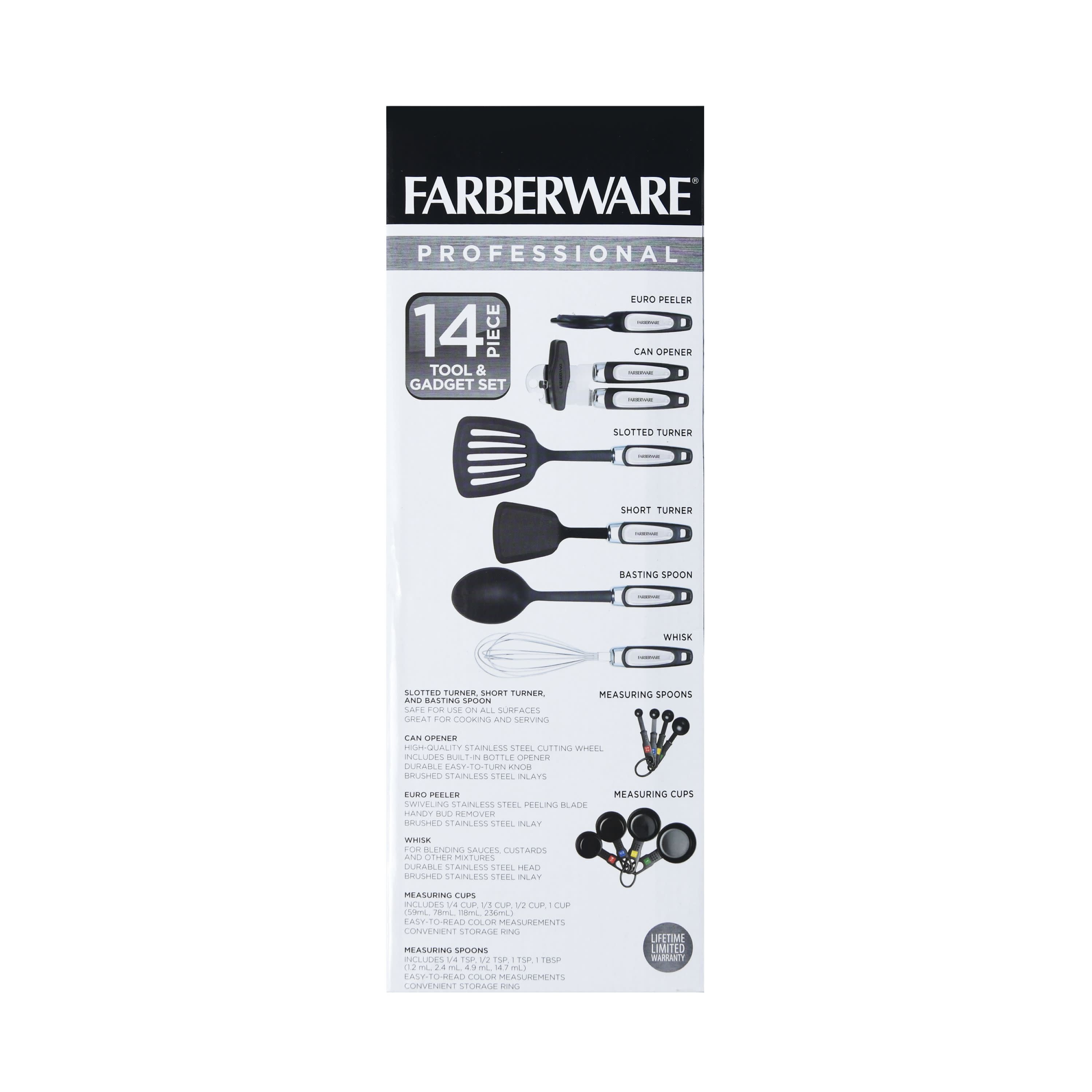 Farberware Professional Kitchen Tool and Gadget Set (Black, 14-Piece) d1hgj - Image 16