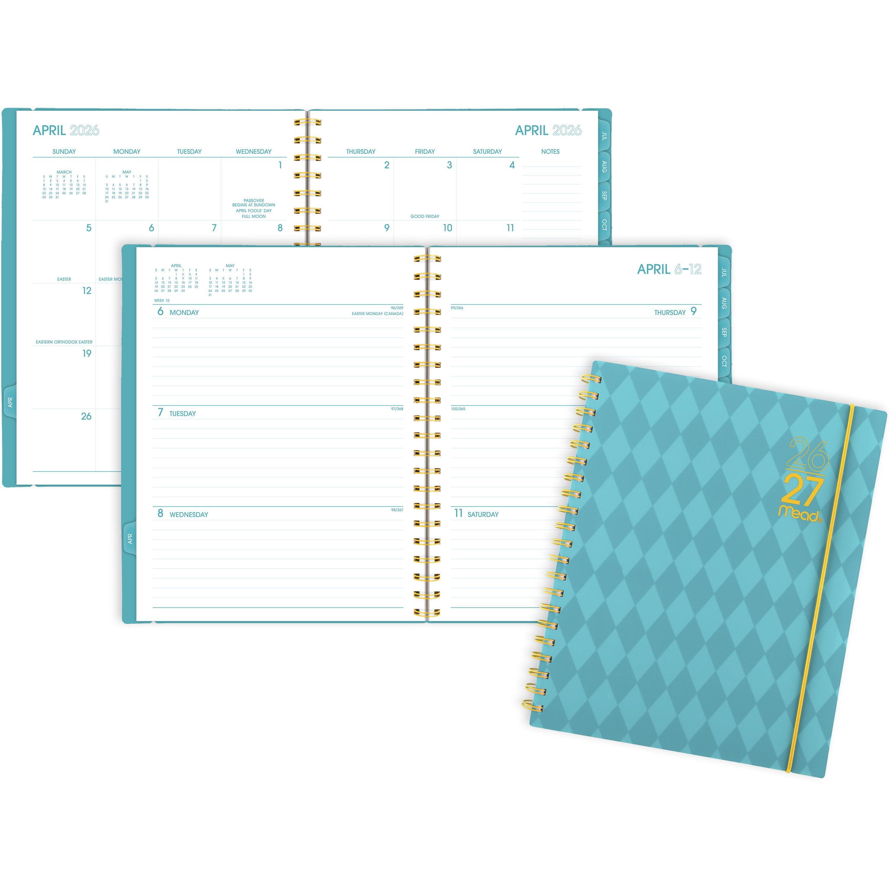 Mead Academic Planner 2026-2027, Weekly & Monthly Organizer (Tranquil Turquoise, 8.5 in x 11 in) 6uoy5