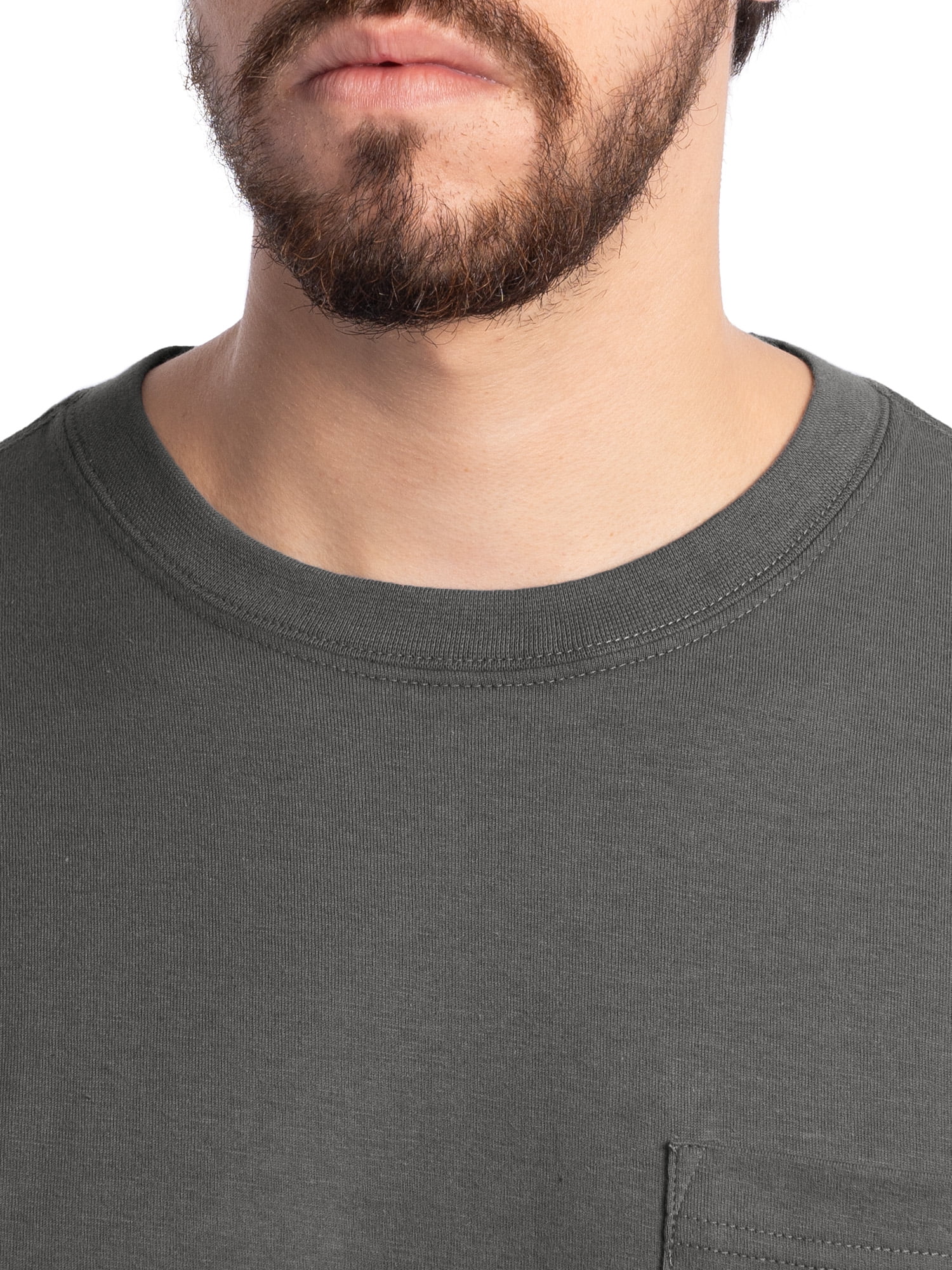 Wrangler Workwear Men's Short Sleeve Pocket T-Shirt (Grey, S) 3-Pack scu55