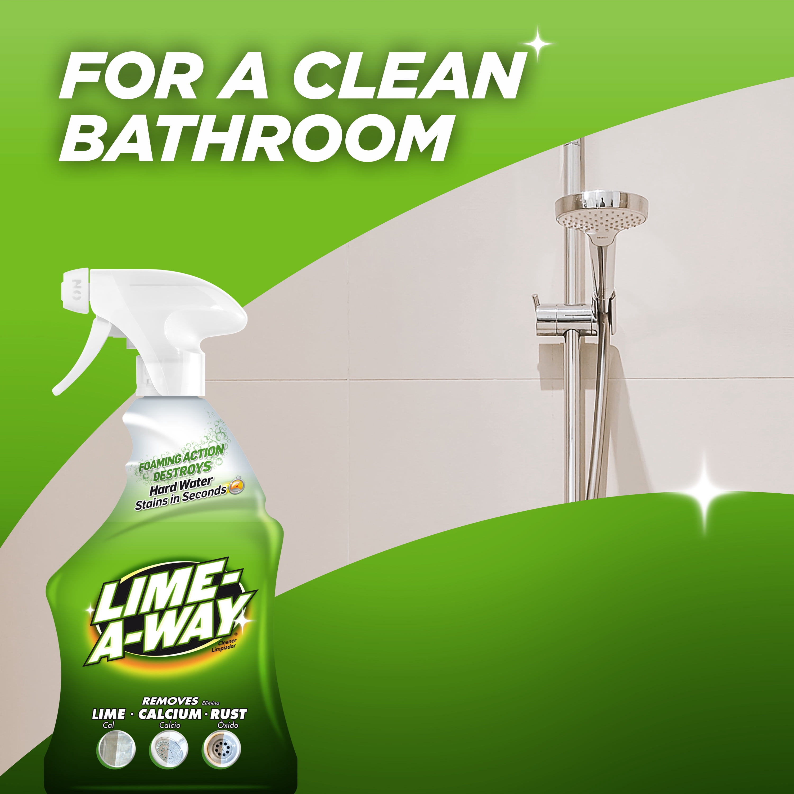 Lime-A-Way Hard Water Stain Remover Spray, Bathroom and Kitchen Cleaner for Lime, Calcium, and Rust (6 Pack, 22 fl oz) 7gwgk