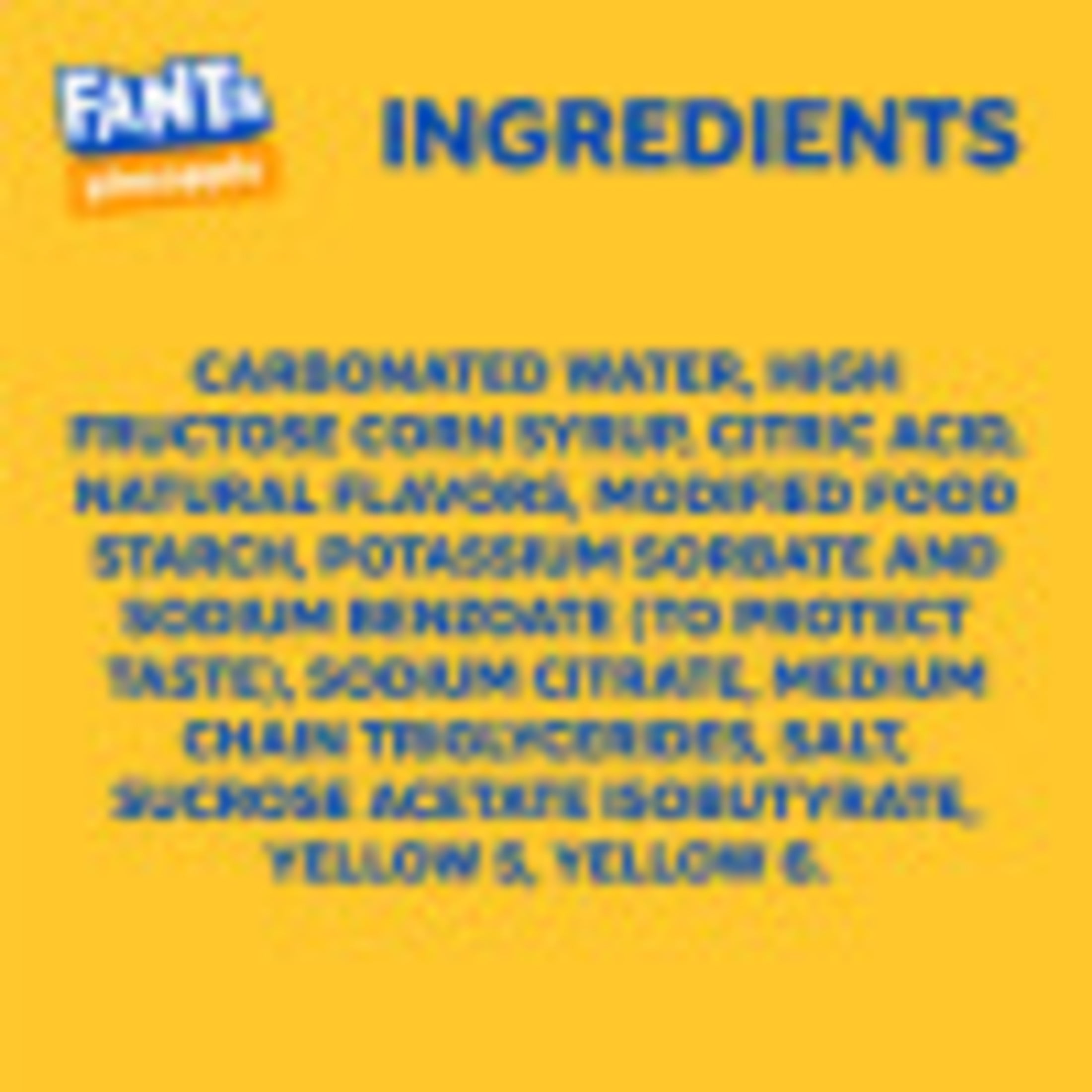 Fanta Pineapple Soda Pop Refreshing Fruit Flavored Soft Drink (Yellow, 12 fl oz, 12 Pack) 2o9fk