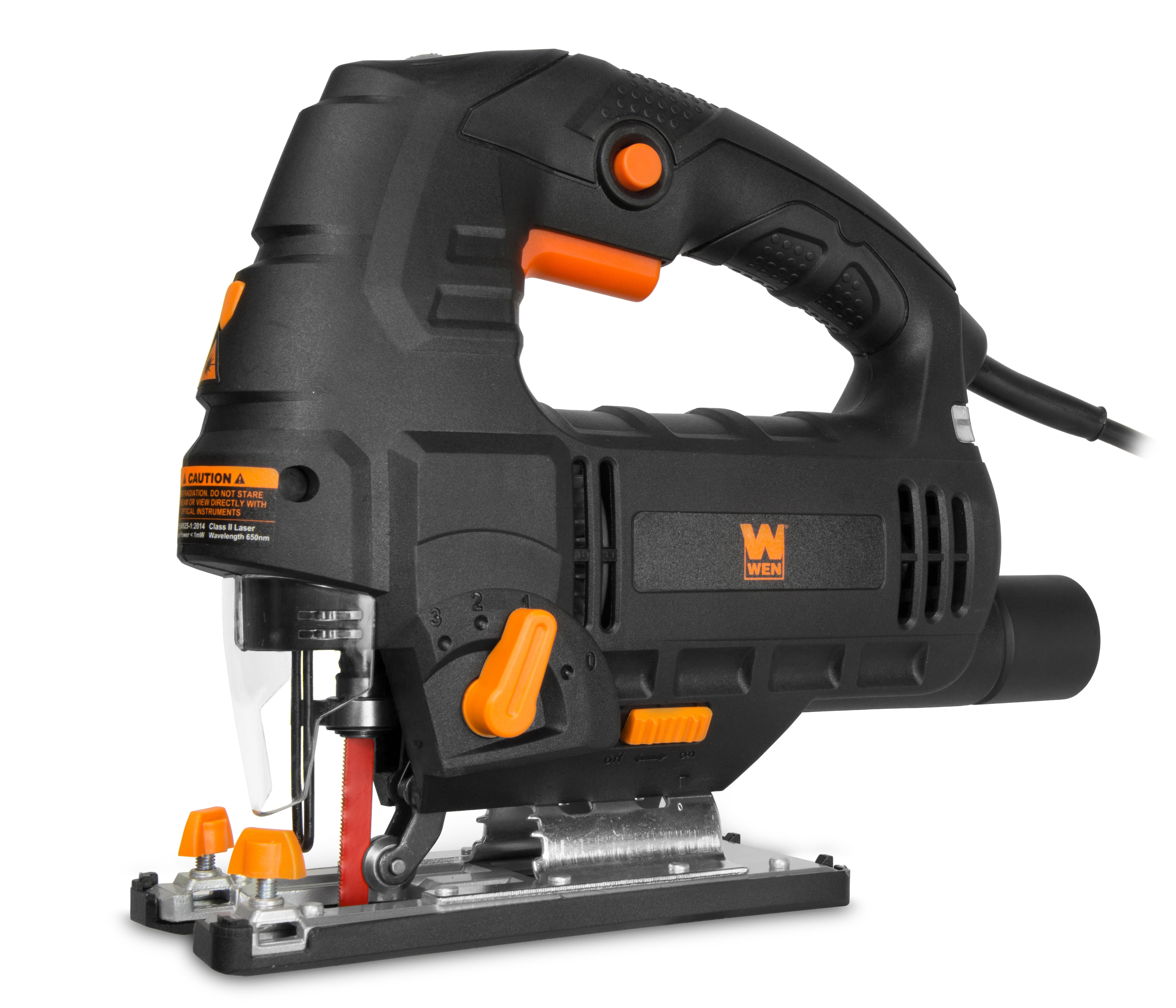 WEN 6.6-Amp Variable Speed Orbital Jig Saw with Laser and LED Light (Black, 1 Unit) 2qfk0