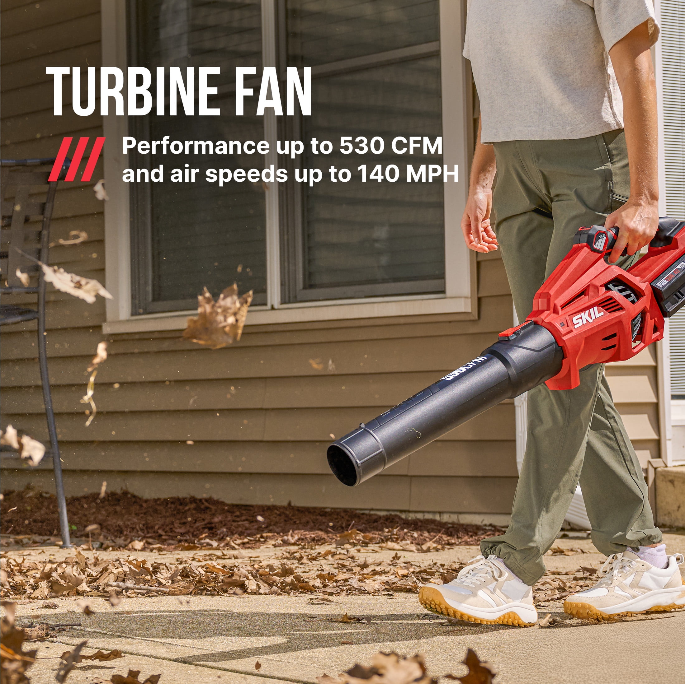 SKIL PWR CORE 40V Brushless 15-Inch String Trimmer Kit with 2.0Ah Battery and 60W Charger (Red, 15 in) adjg5