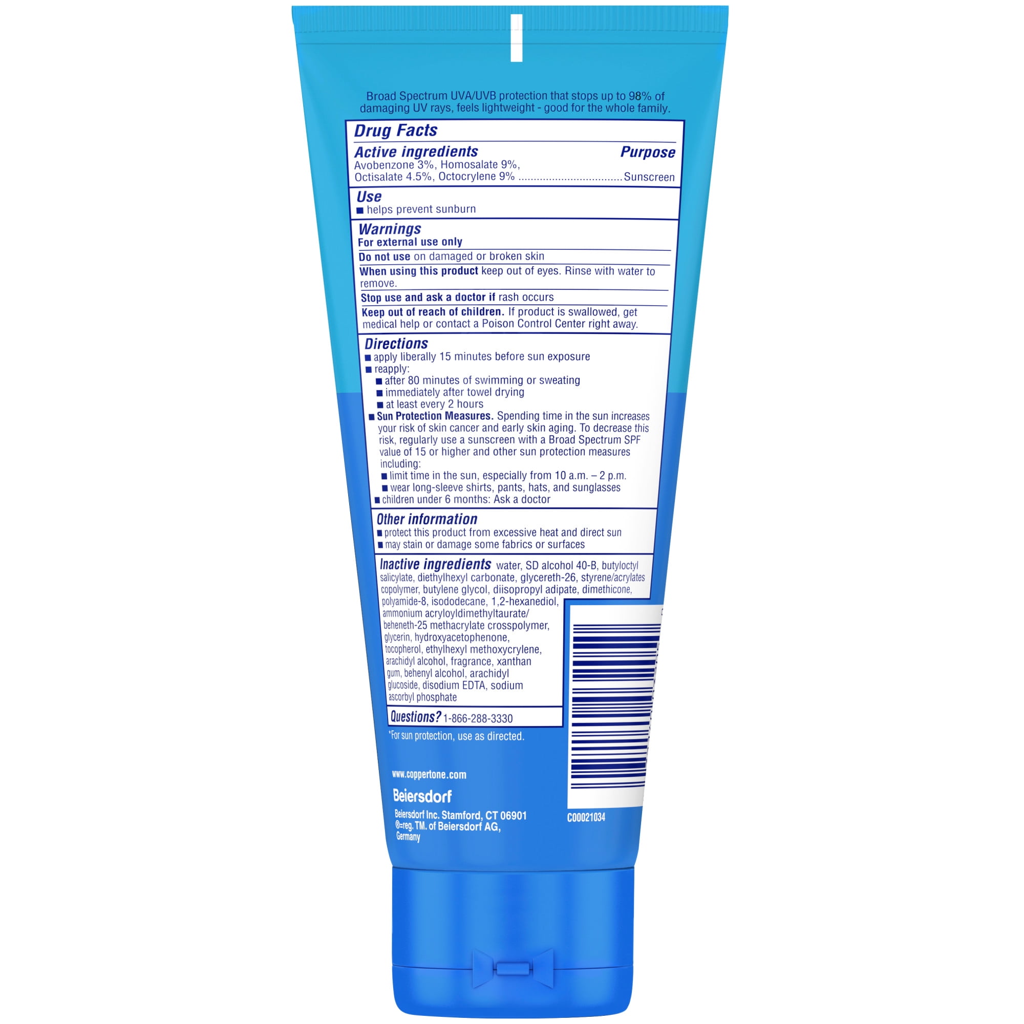 Coppertone Complete Sunscreen Lotion, SPF 50 Broad Spectrum Protection (7 oz) frhp3
