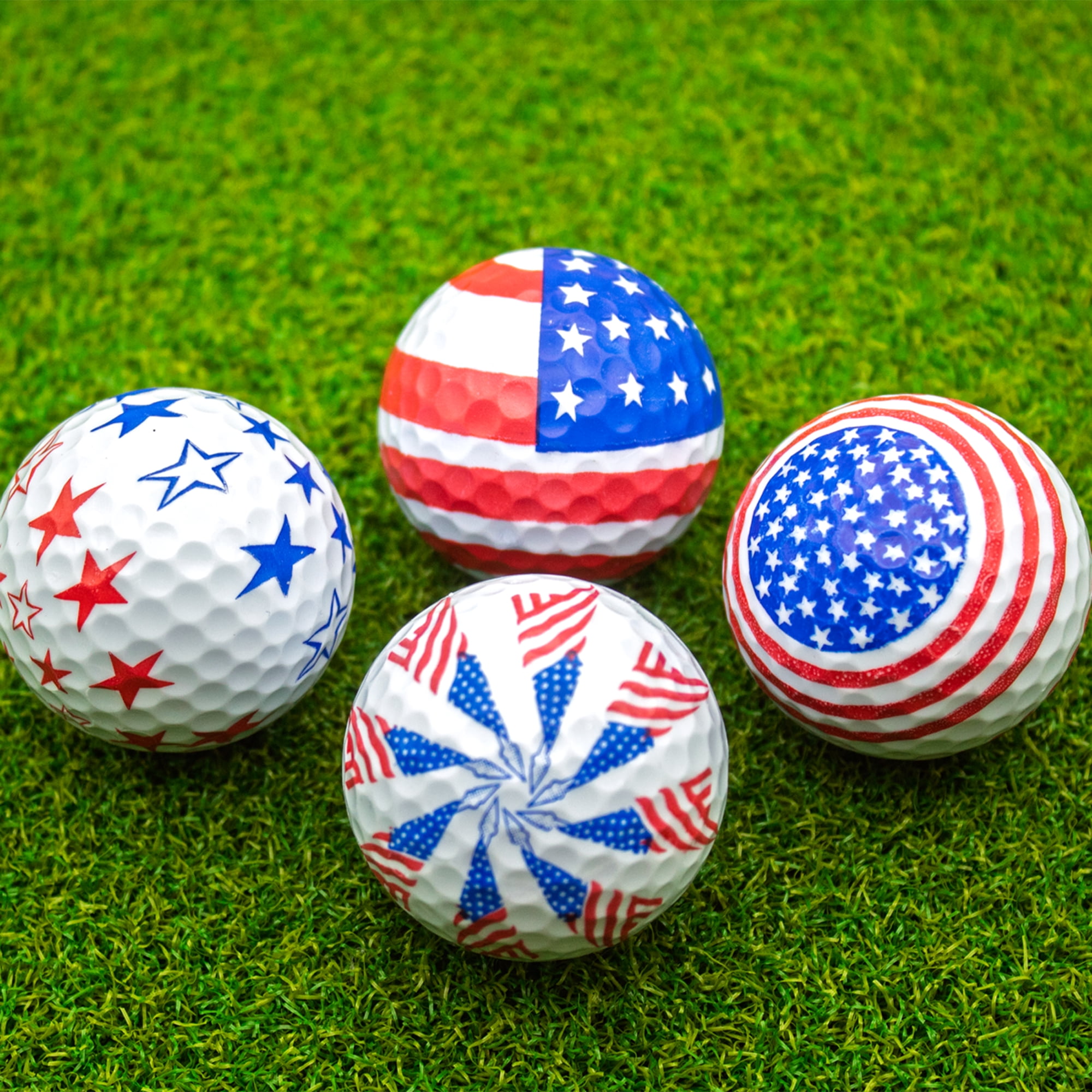 GBM Golf Patriotic Mix Golf Balls (Red White and Blue, 12 Pack) mv8ug