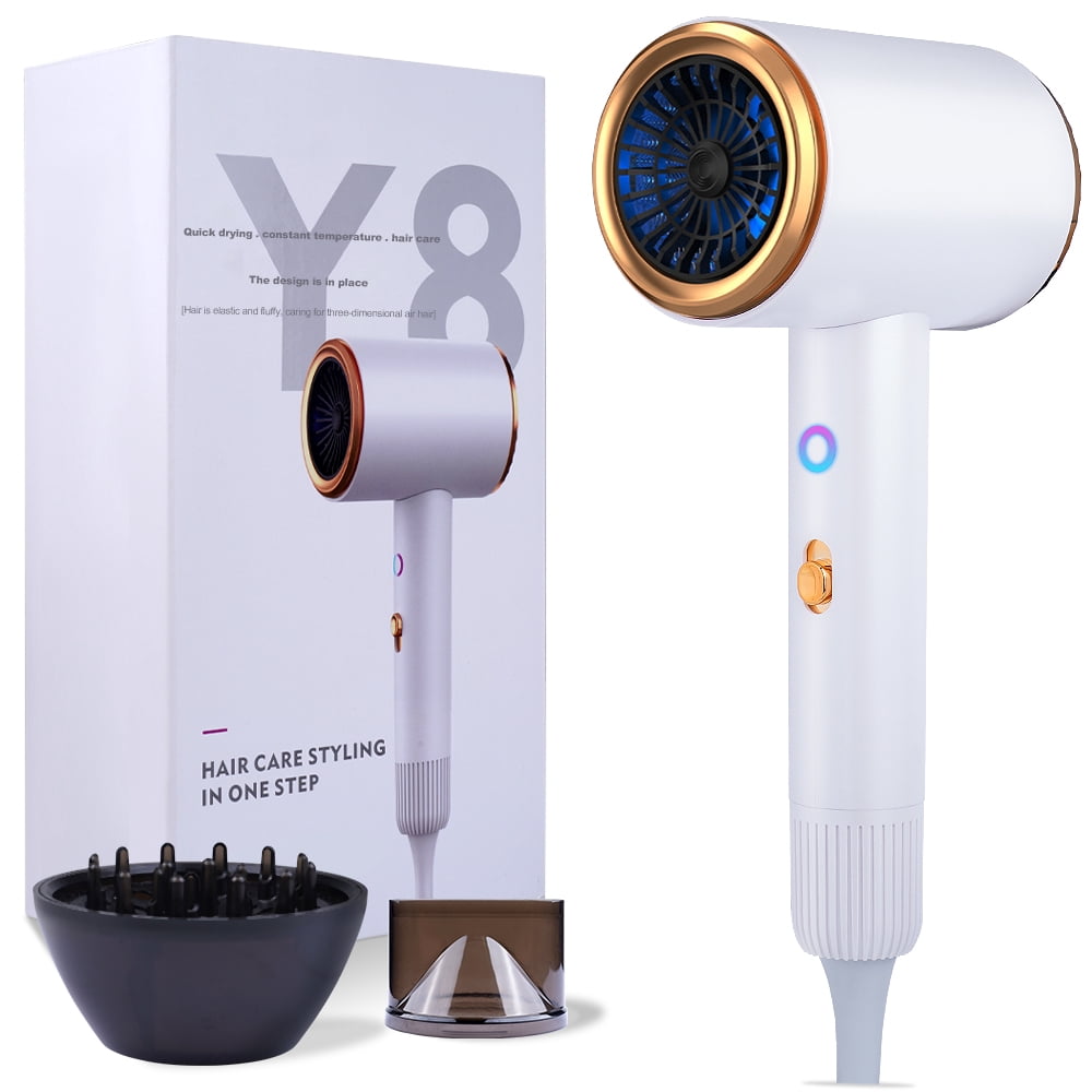 YUANYE Ionic Hair Dryer, Professional High-Speed Blow Dryer with Negative Ion Technology (White, 0.9 lb) v5y7q
