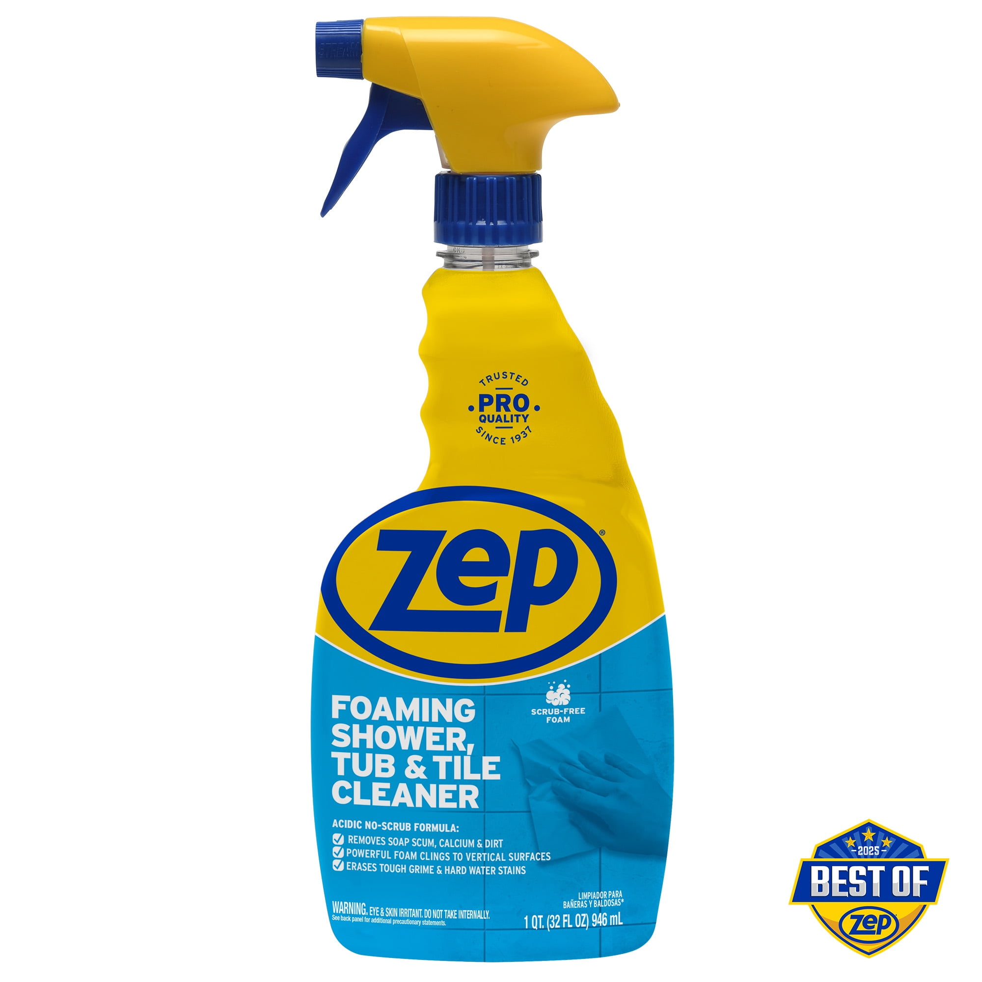 Zep Foaming Tub and Tile Cleaner Acidic Formula for Bathroom Surfaces (19 oz) ld92i