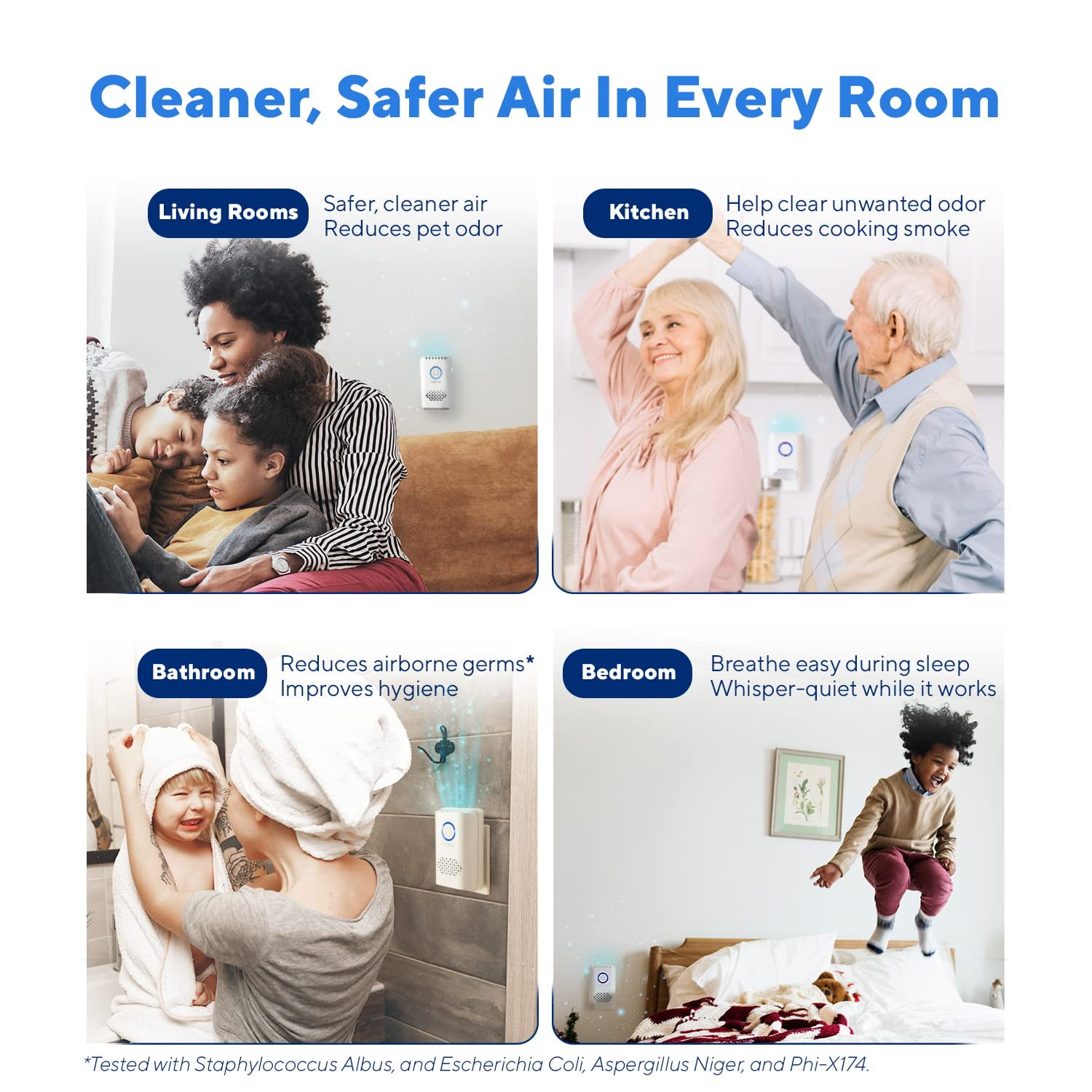 Clarifion ODRx Air Purifier, Compact Plug-In UVC Light Air Freshener (White, 1 Pack) 99pb7
