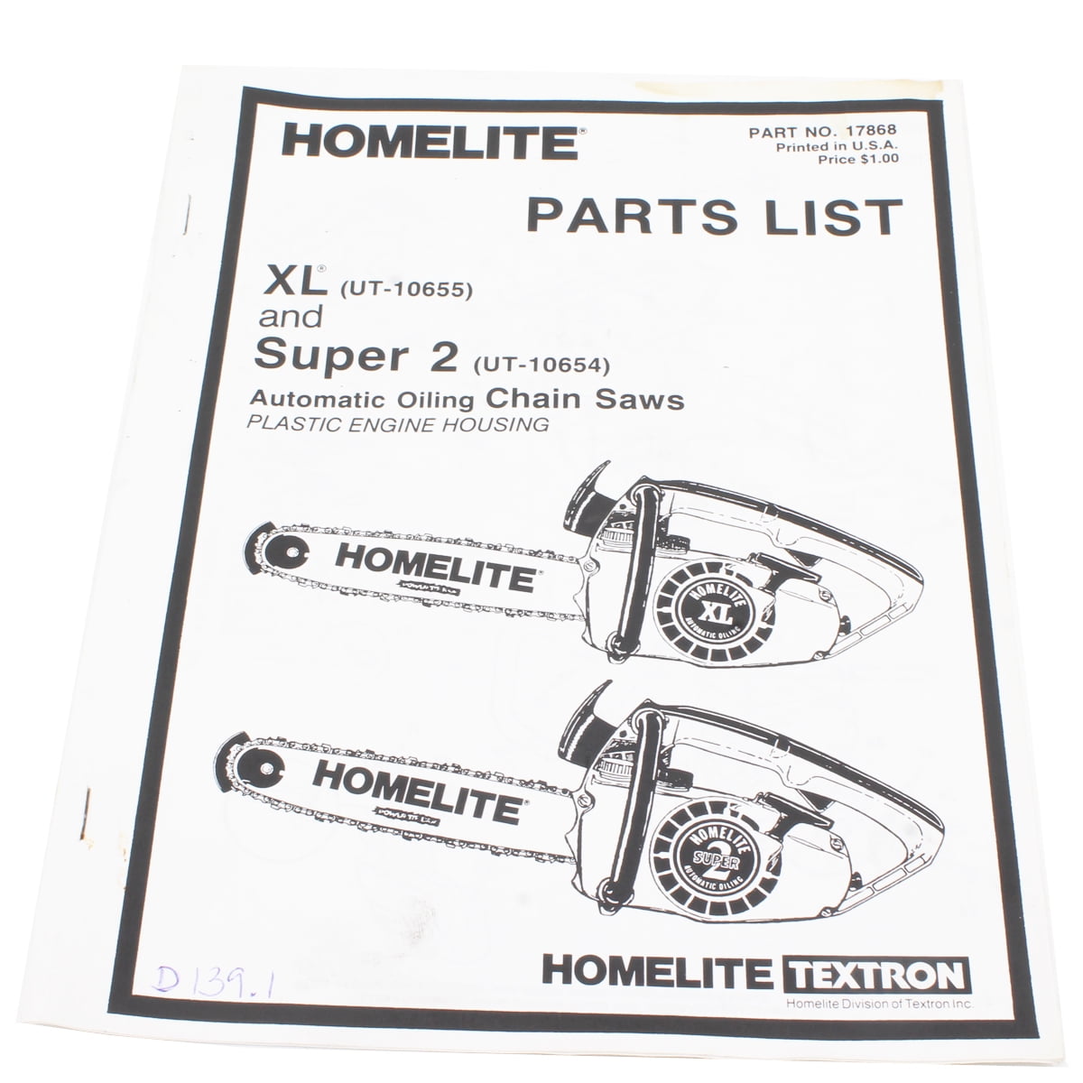 Homelite Replacement Oil Pump Assembly for UT-10655 and UT-10654 Chainsaws (1 Piece) lh3pf