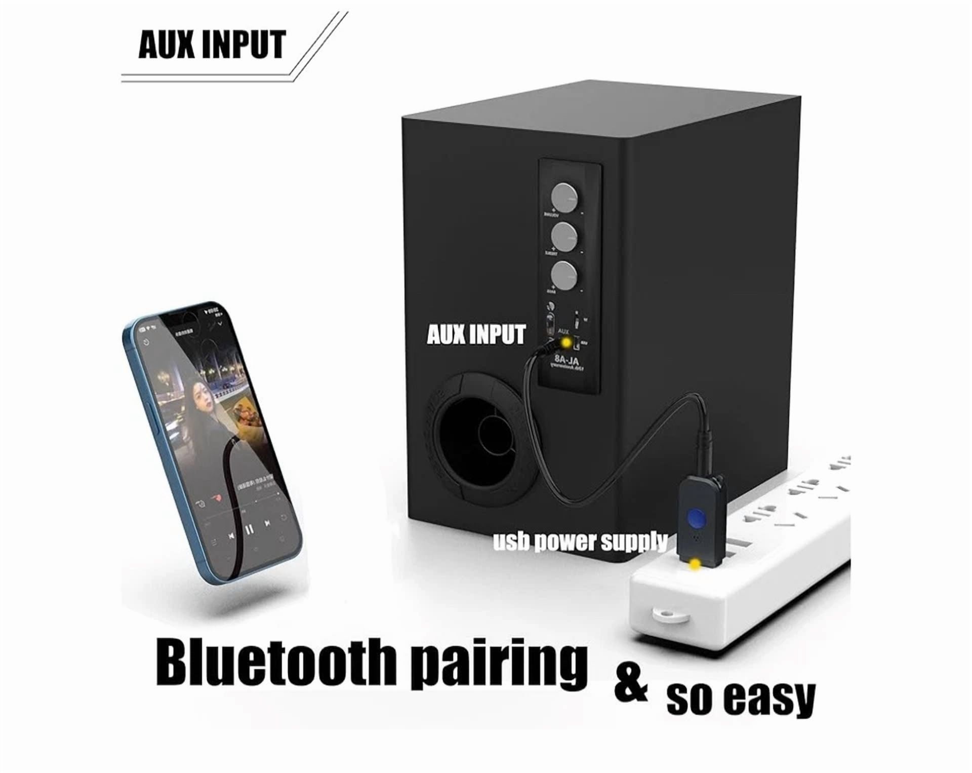 Rhea Bluetooth Car Adapter with Noise Cancellation Microphone (Plug-and-Play, Universal) yo6ms