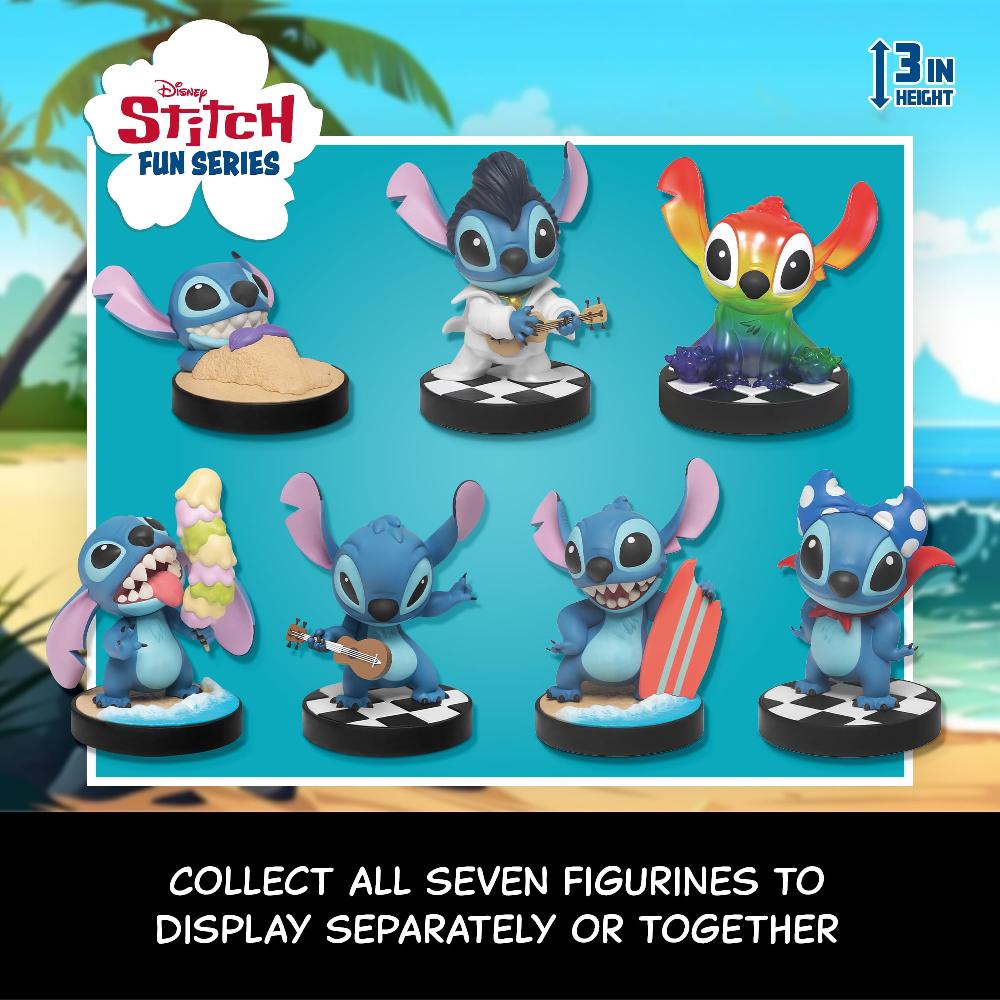 YuMe Disney Lilo & Stitch Fun Series Mini Figurine Set (6 Pack) l1psn