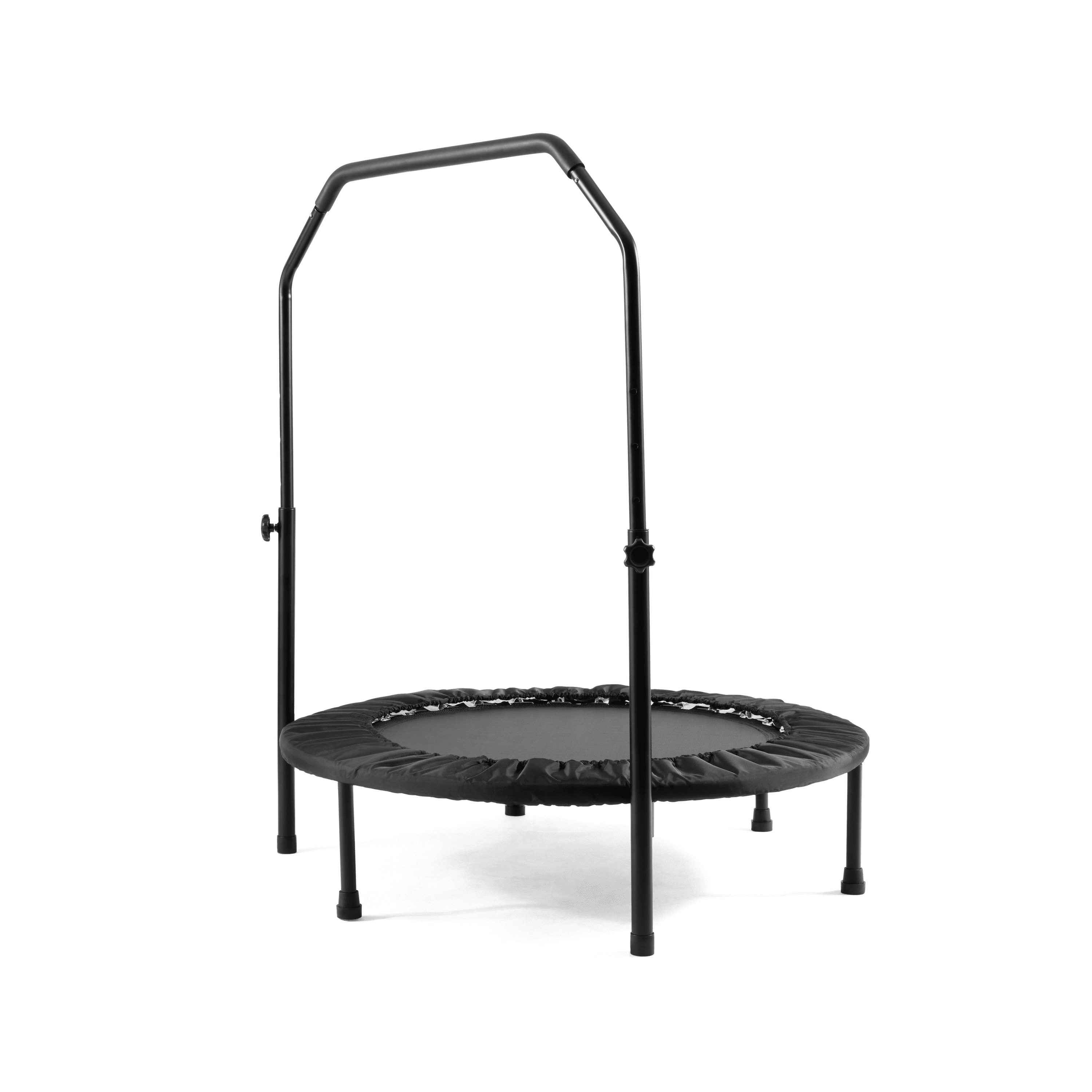 Athletic Works 40-inch Foldable Mini Trampoline with Adjustable Handle (Black, 40 in) xcepm