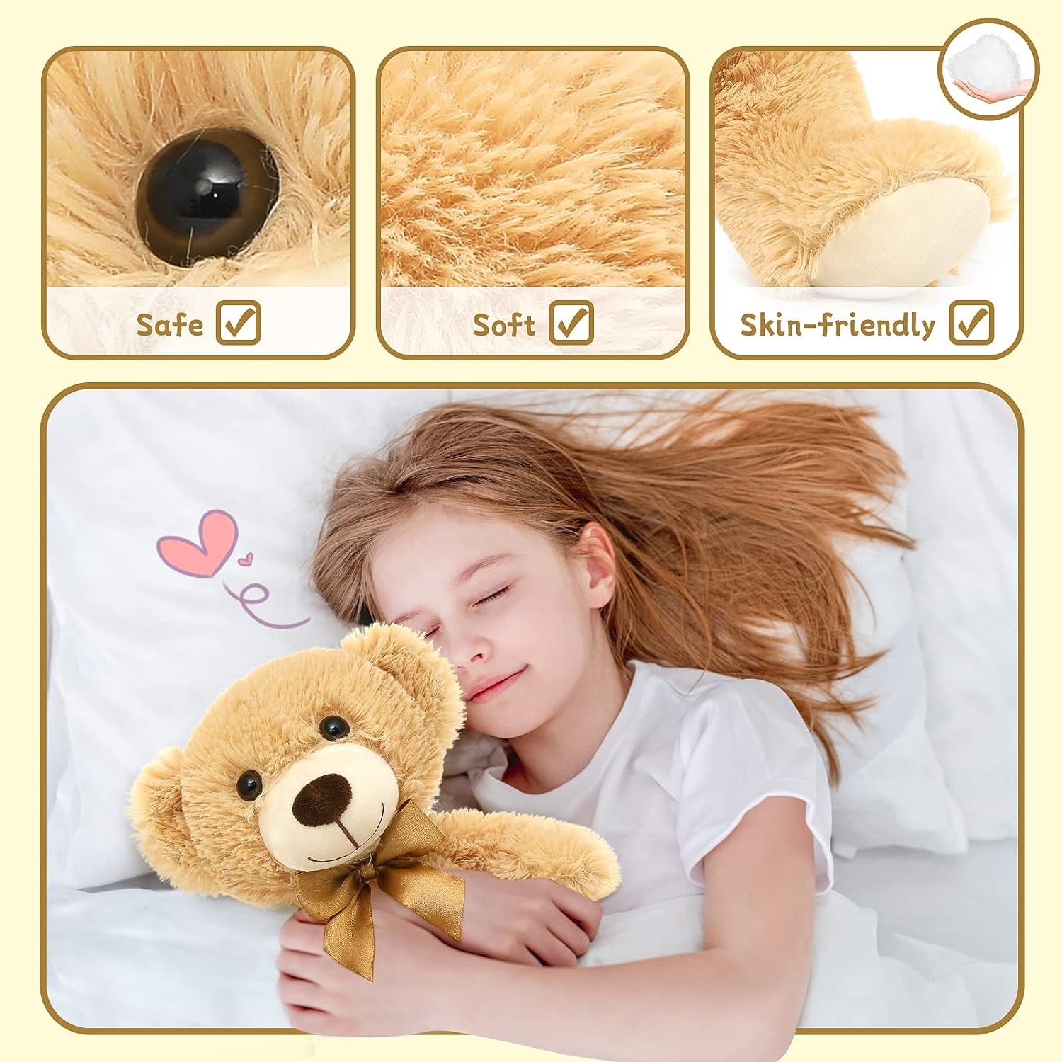 MaoGoLan 14 in Teddy Bear Stuffed Animals Bulk Plush Toy Set (Brown, 12 Pack) 9gu19