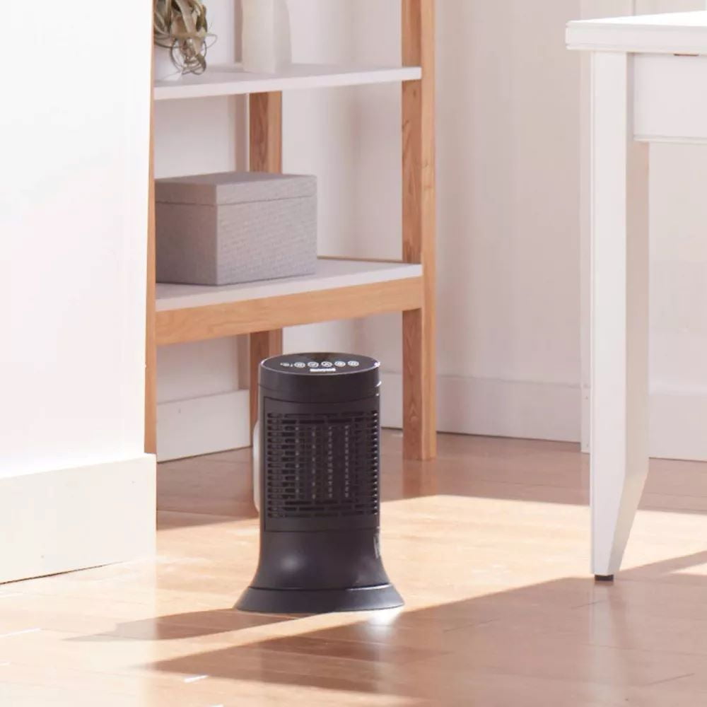 Honeywell Compact Digital Ceramic Tower Heater with Programmable Thermostat (Black, 12.75 in) 49lrk