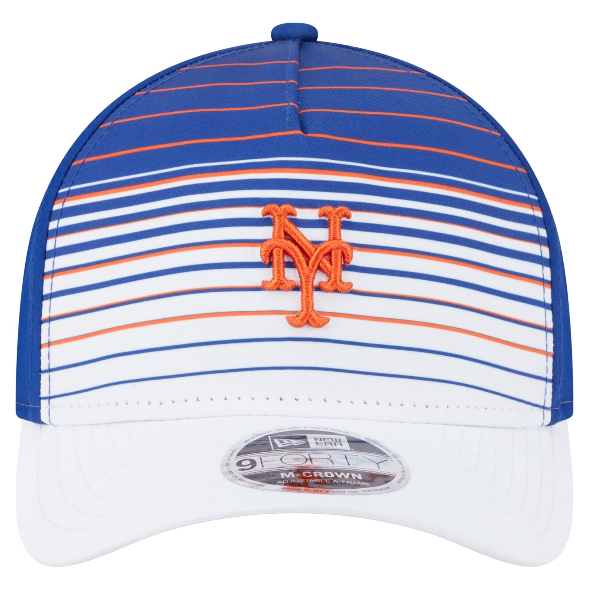 New Era New York Mets 9FORTY M-Crown Adjustable Hat (Royal Blue, One Size) 8p5l6