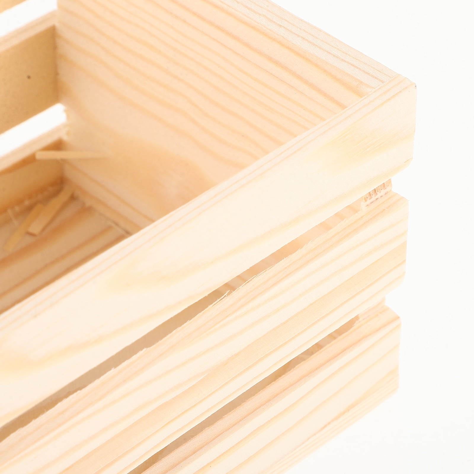 Generic Miniature Wooden Crate Dollhouse Accessory (Beige, 2 in) no4y8