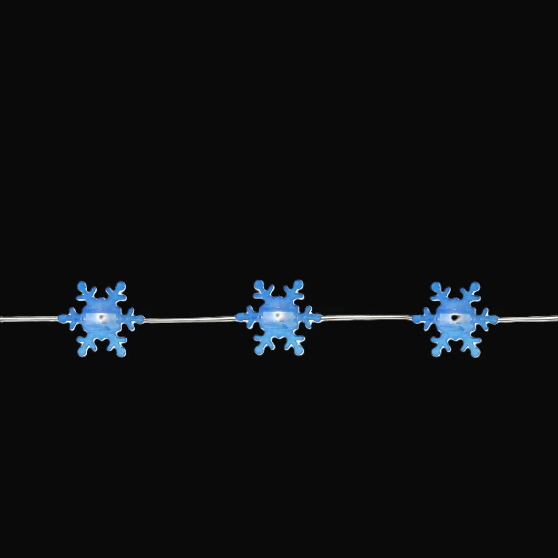 Knack Snowflake LED Patio String Lights (Warm White, 6 ft, 20 Count) umt52