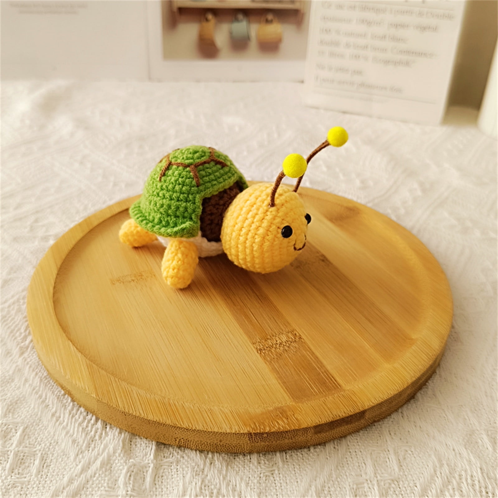 Kafsov DIY Turtle Bee Crochet Kit for Beginners and Experts (Green, 1 Set) jszxj