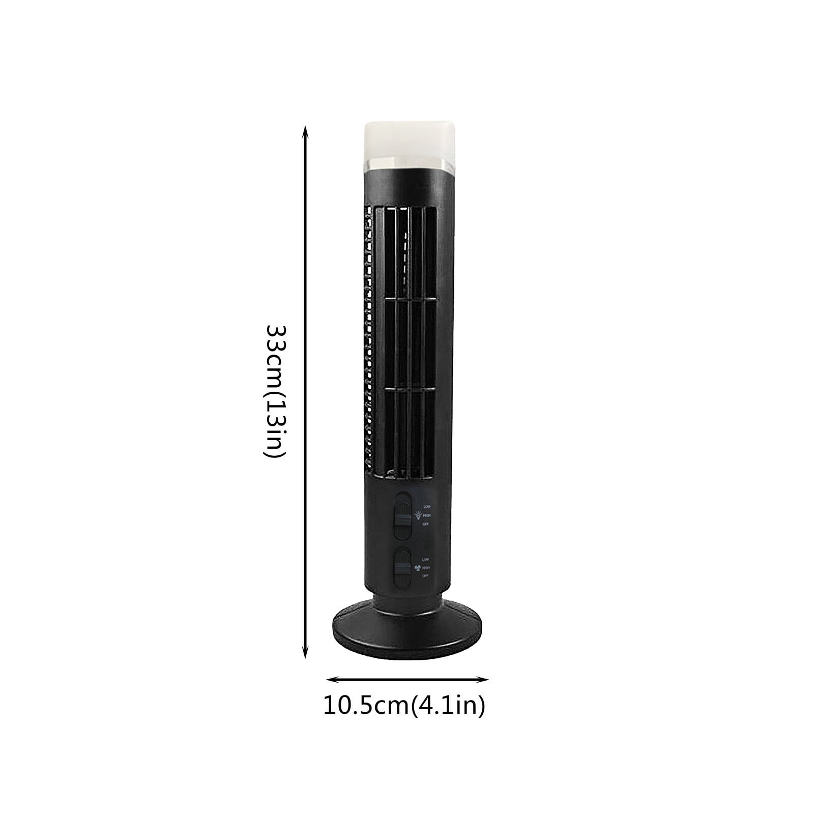 RnemiTe-amo Quiet Tower Fan for Bedroom, Compact Standing Cooling Fan for Home Office (Black, 24 in) iwllo