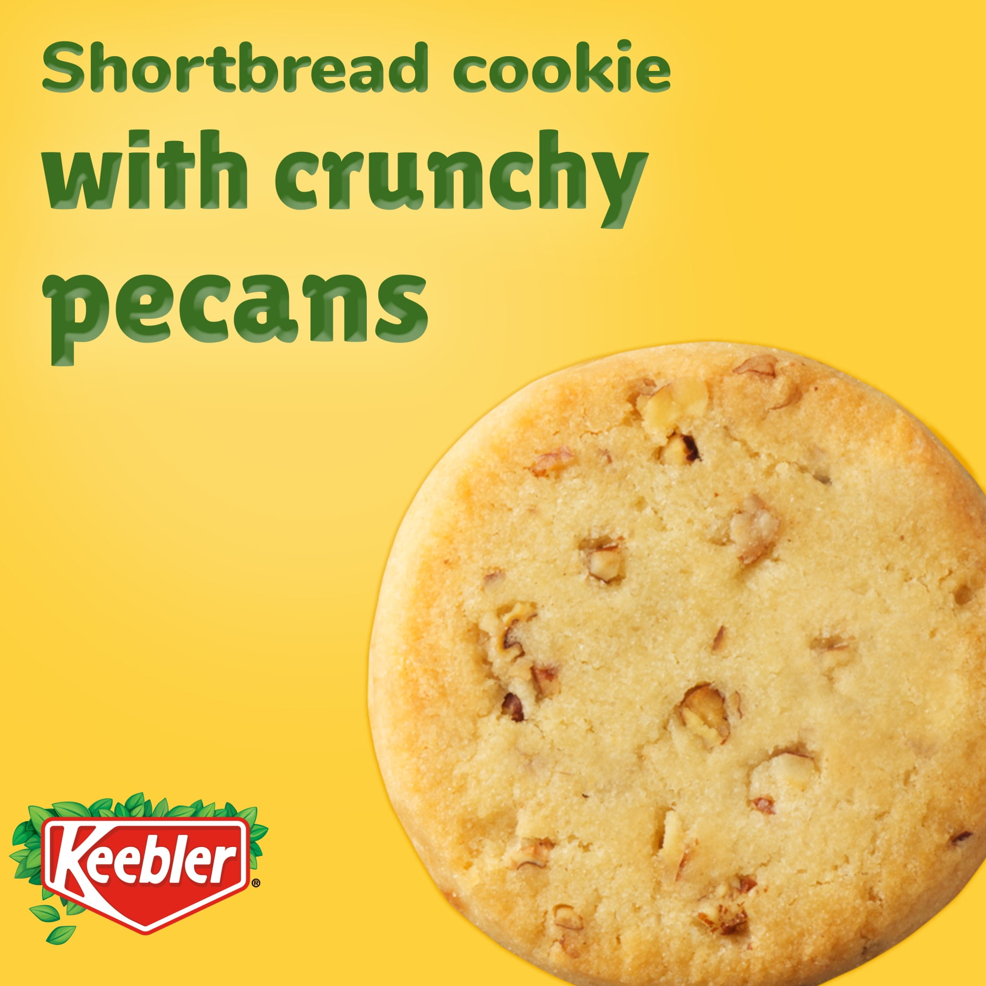 Keebler Sandies Pecan Shortbread Cookies, Rich Buttery Flavor with Crunchy Pecans (11.3 oz) qh2kp