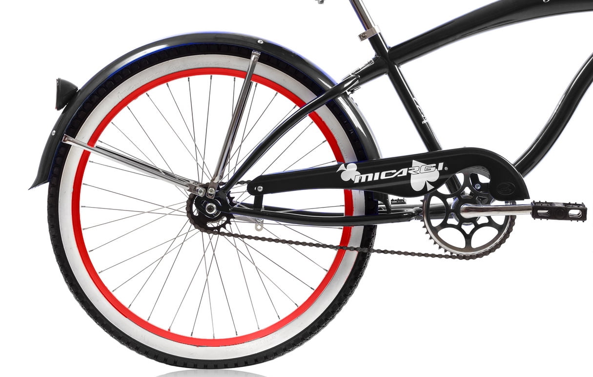 Wonder Wheels Beach Cruiser Single Speed Bicycle (Black & Red, 20 in) sd9ca