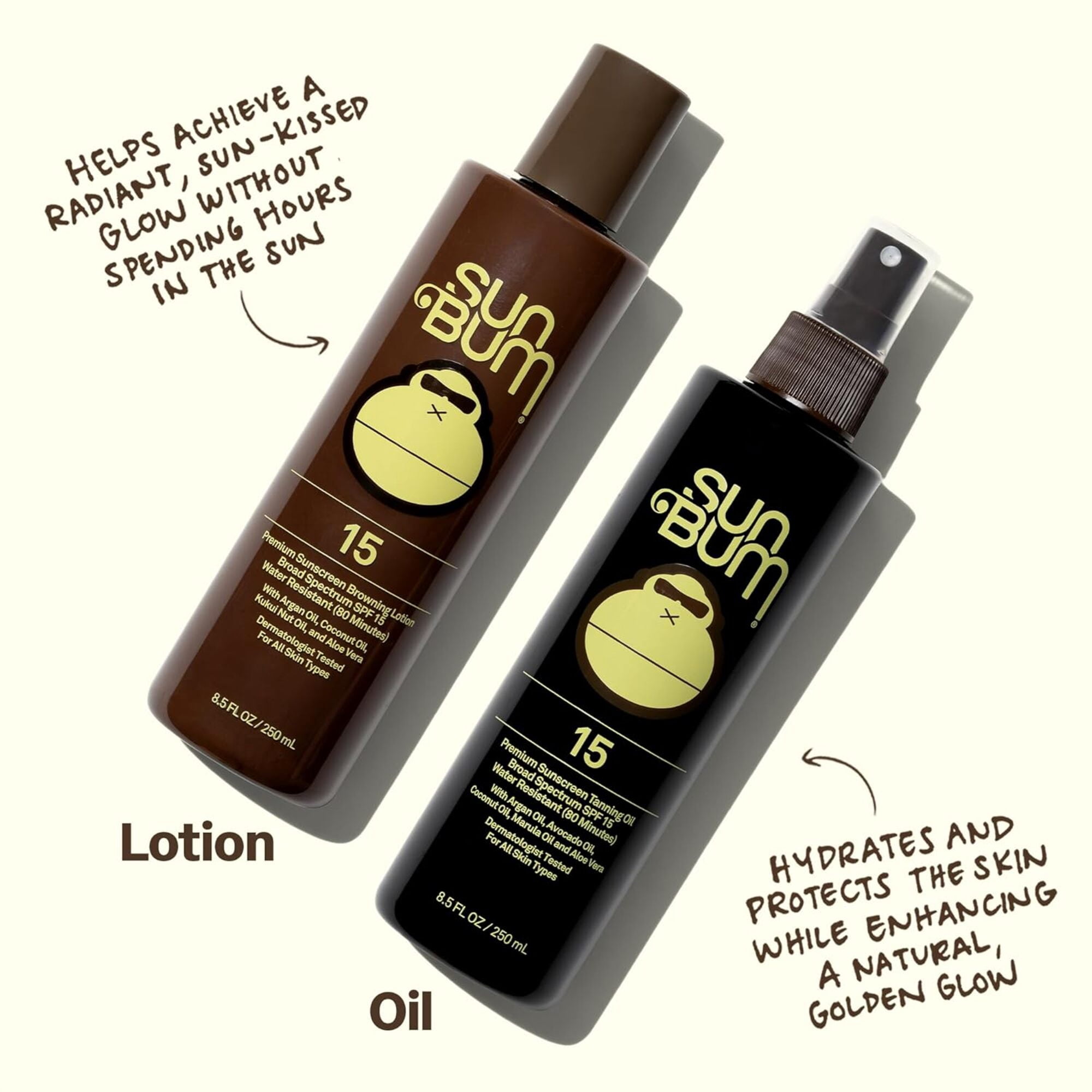 Sun Bum Premium SPF 15 Dark Tanning Oil with Argan Oil (8.5 fl oz) 7dntd