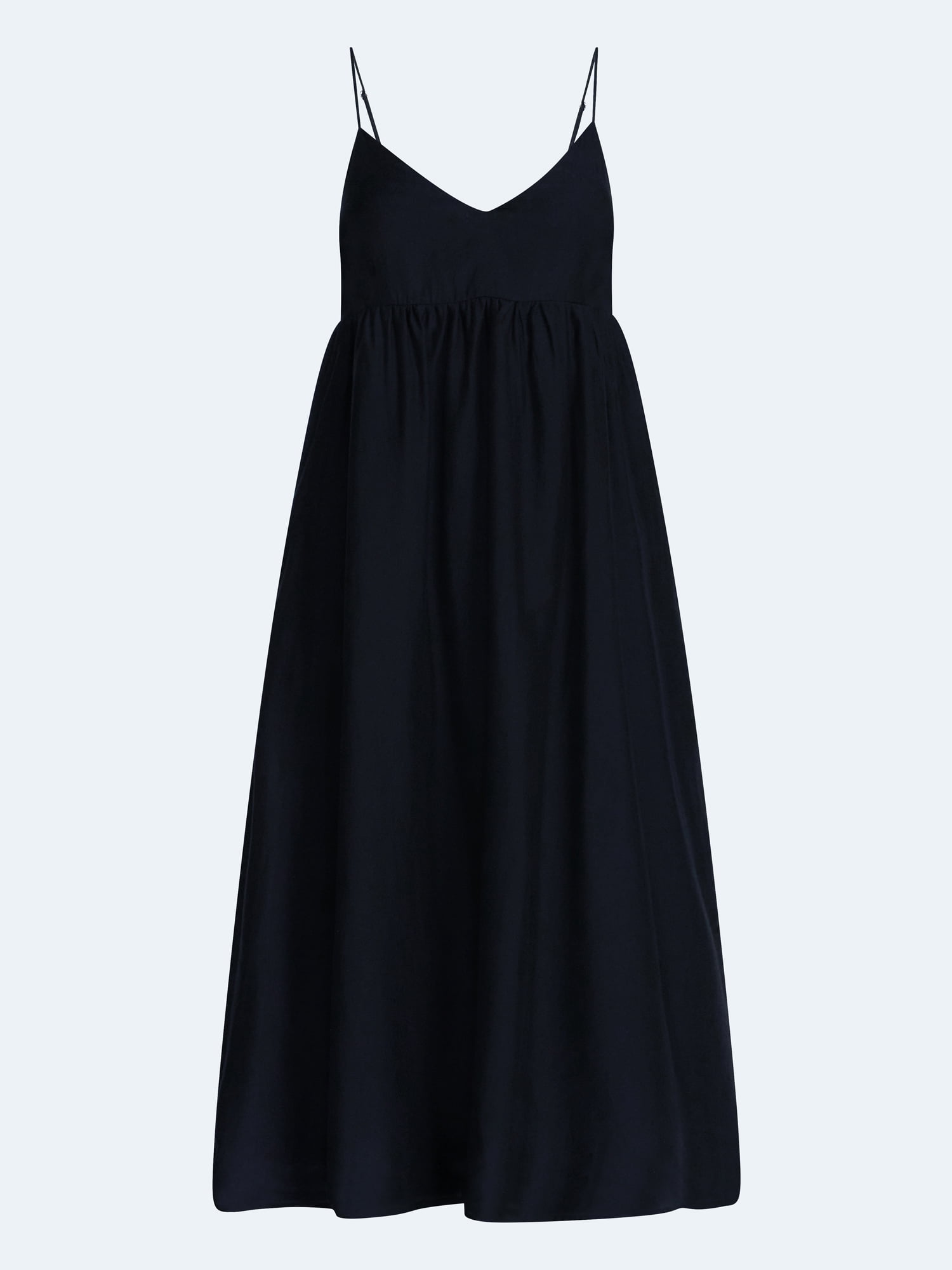Scoop Women's Flowy Maxi Dress V-Neck Sleeveless A-Line Casual Gown (Black, XS) 040zr