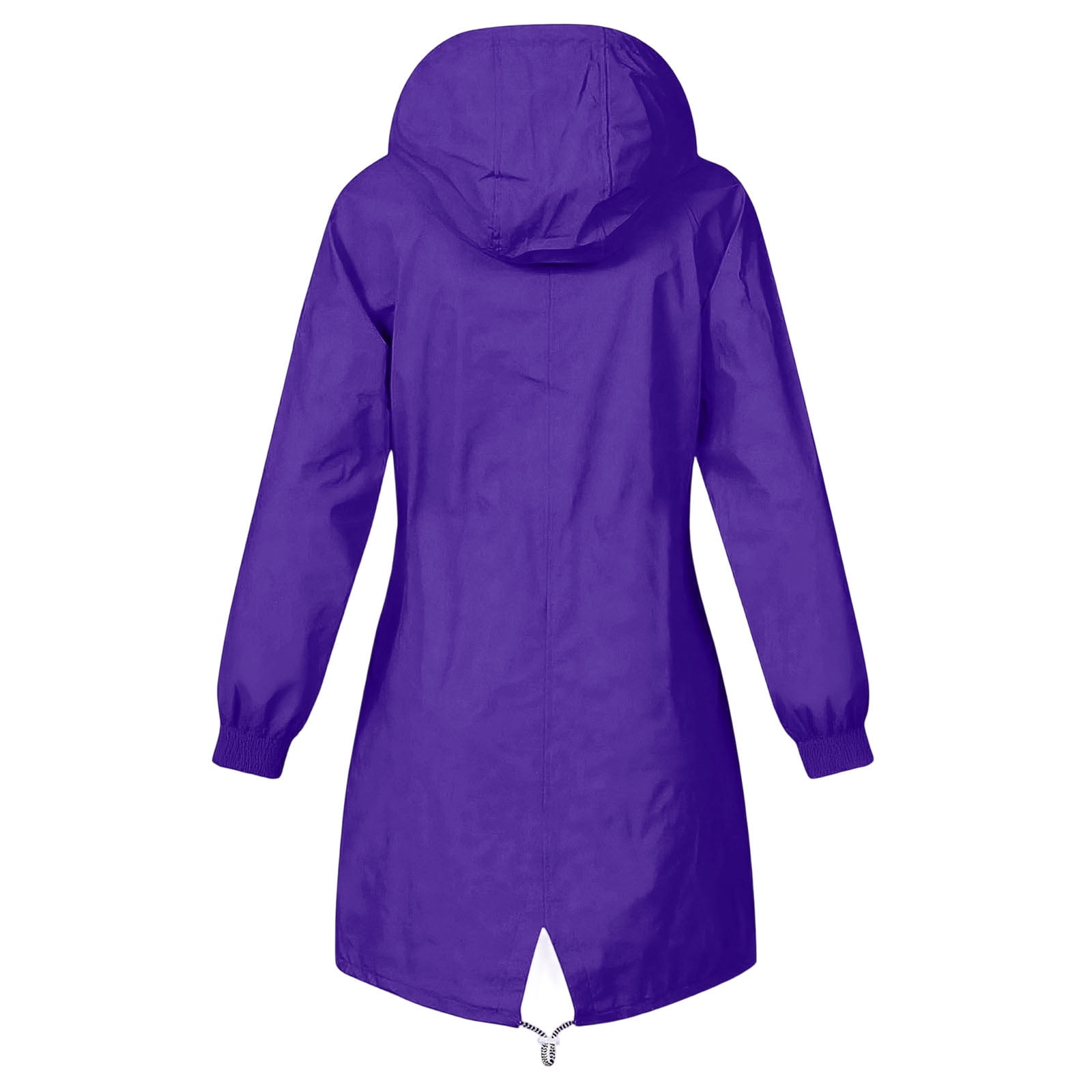 Sevevn Women's Waterproof Lightweight Rain Jacket with Hood and Pockets (Purple, L) bqw5c