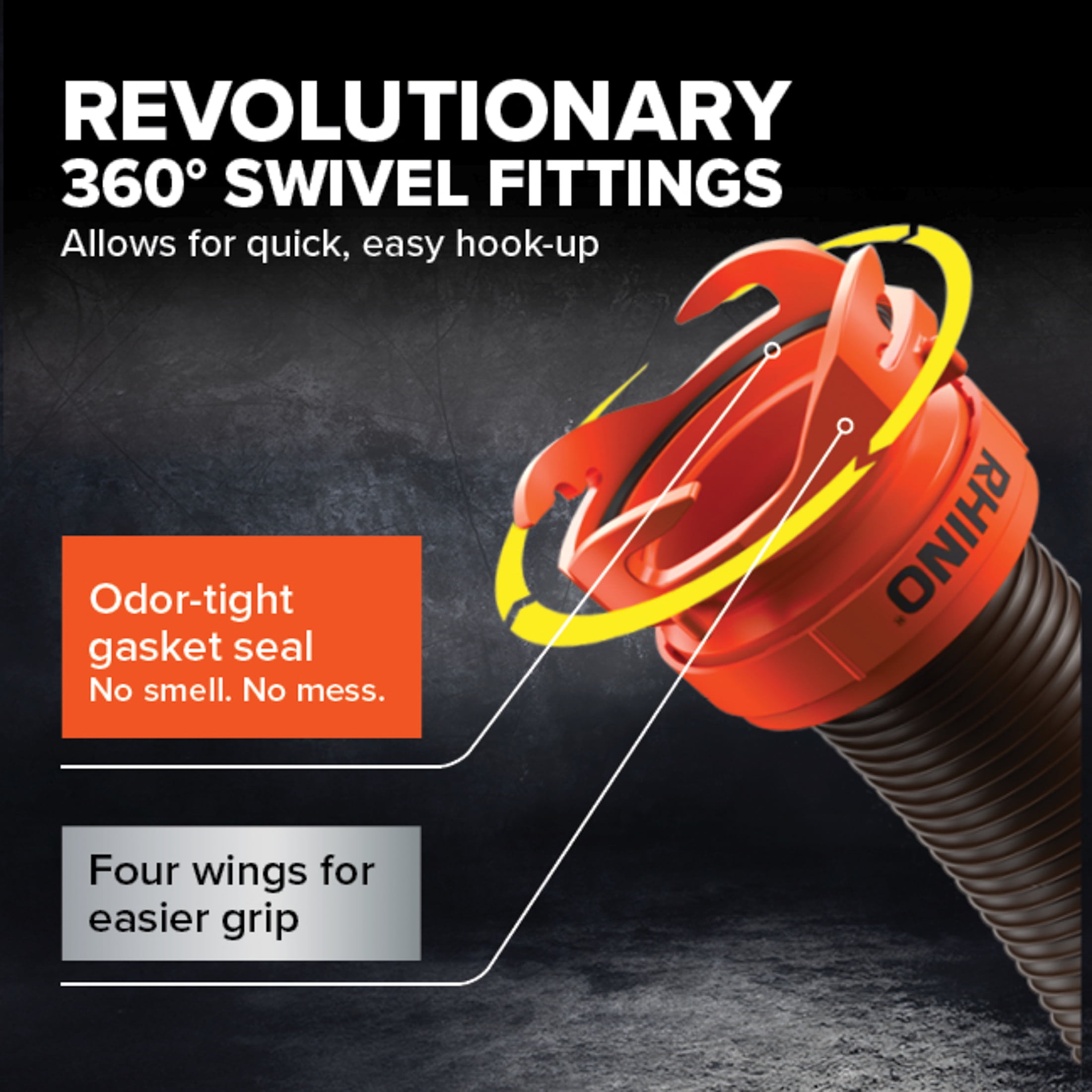 Camco RhinoFLEX RV Sewer Hose Kit (Multicolor, 15 ft) awfhk
