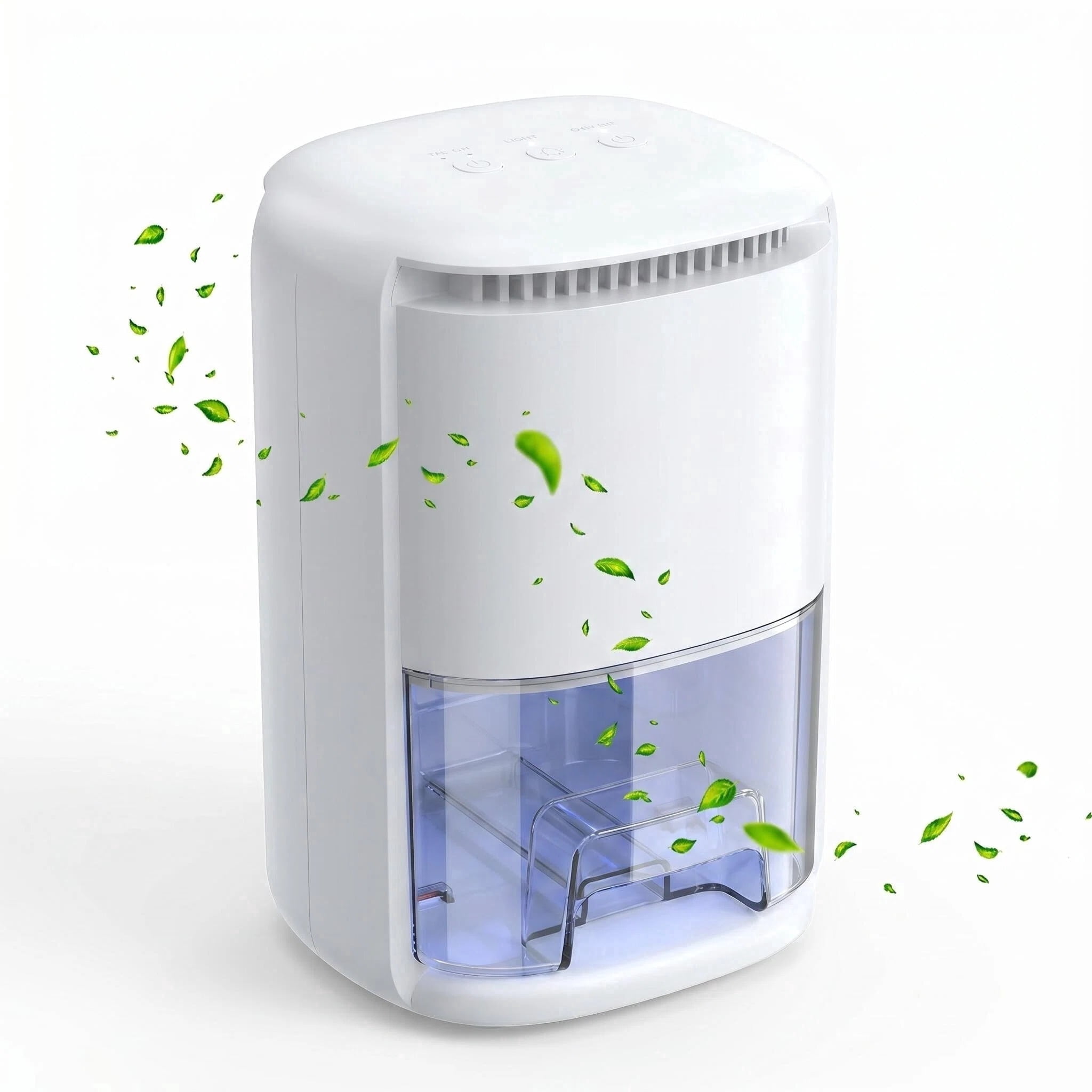 ZENGDAINM Small Dehumidifier for Bedroom and Bathroom, Quiet Portable Moisture Absorber with Auto Shut Off (White, 40 fl oz) sd8mp