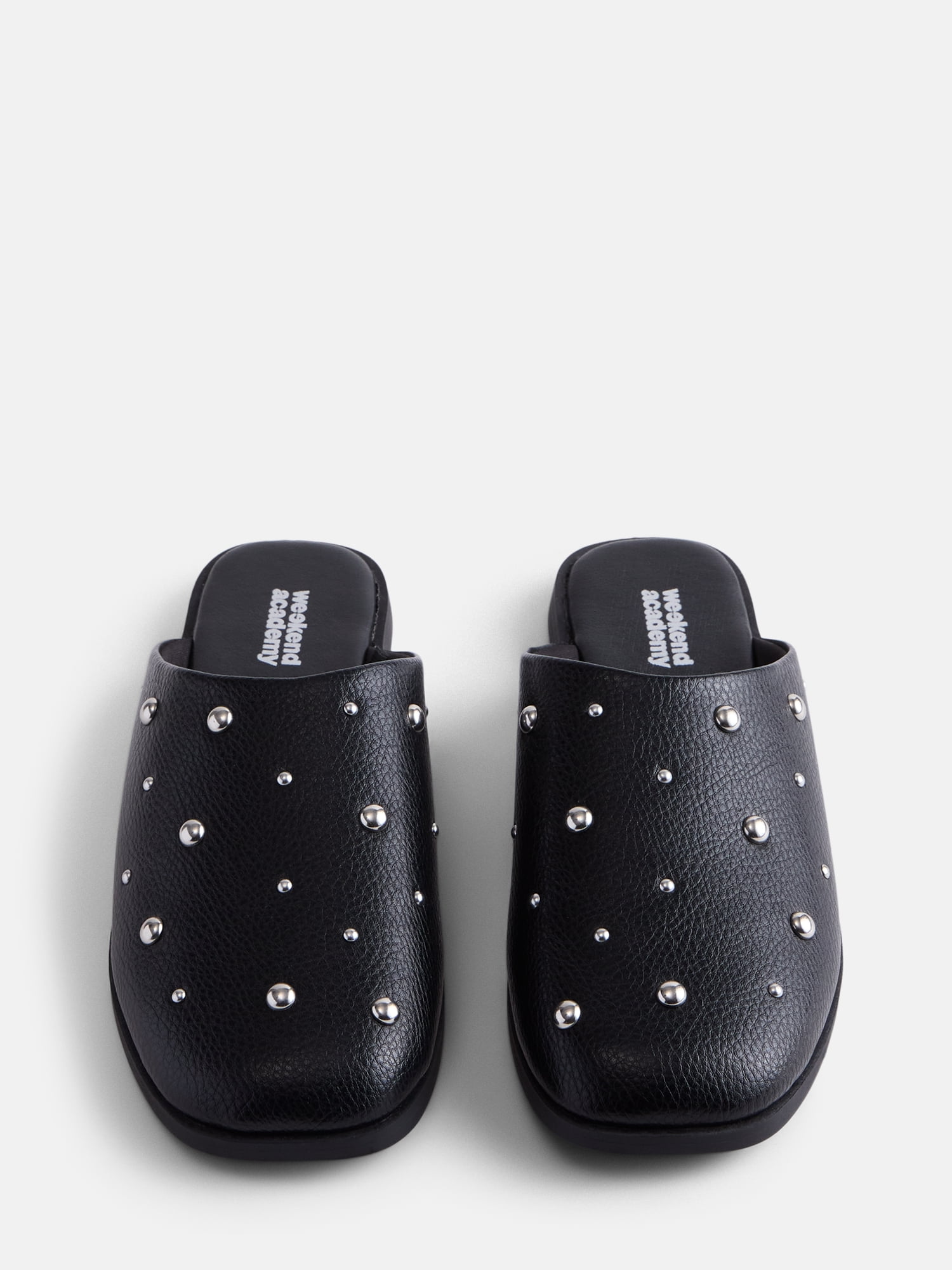 Weekend Academy Girls Mule Slip-On Sandals (Black, 13 Little Kid) sbq7p