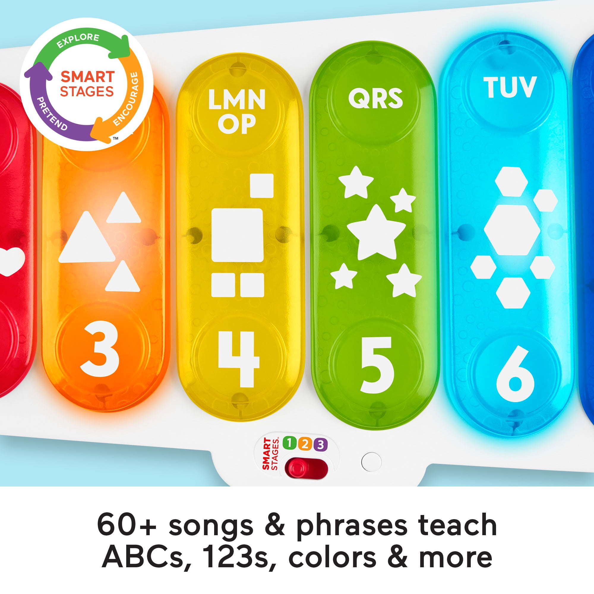 Fisher-Price Giant Light-Up Xylophone Interactive Learning Toy (Multi-Color, 15 in) 6aaoh