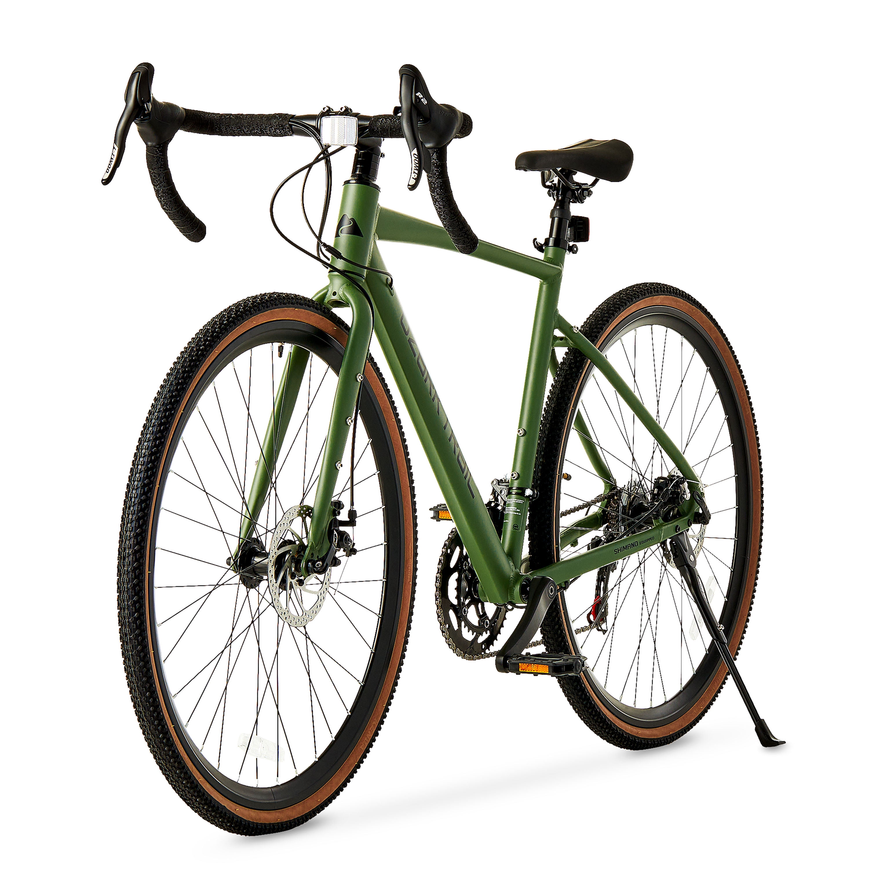 Ozark Trail 700C G.1 Explorer Drop Bar Gravel Bike (Green, Small Frame) ngbju