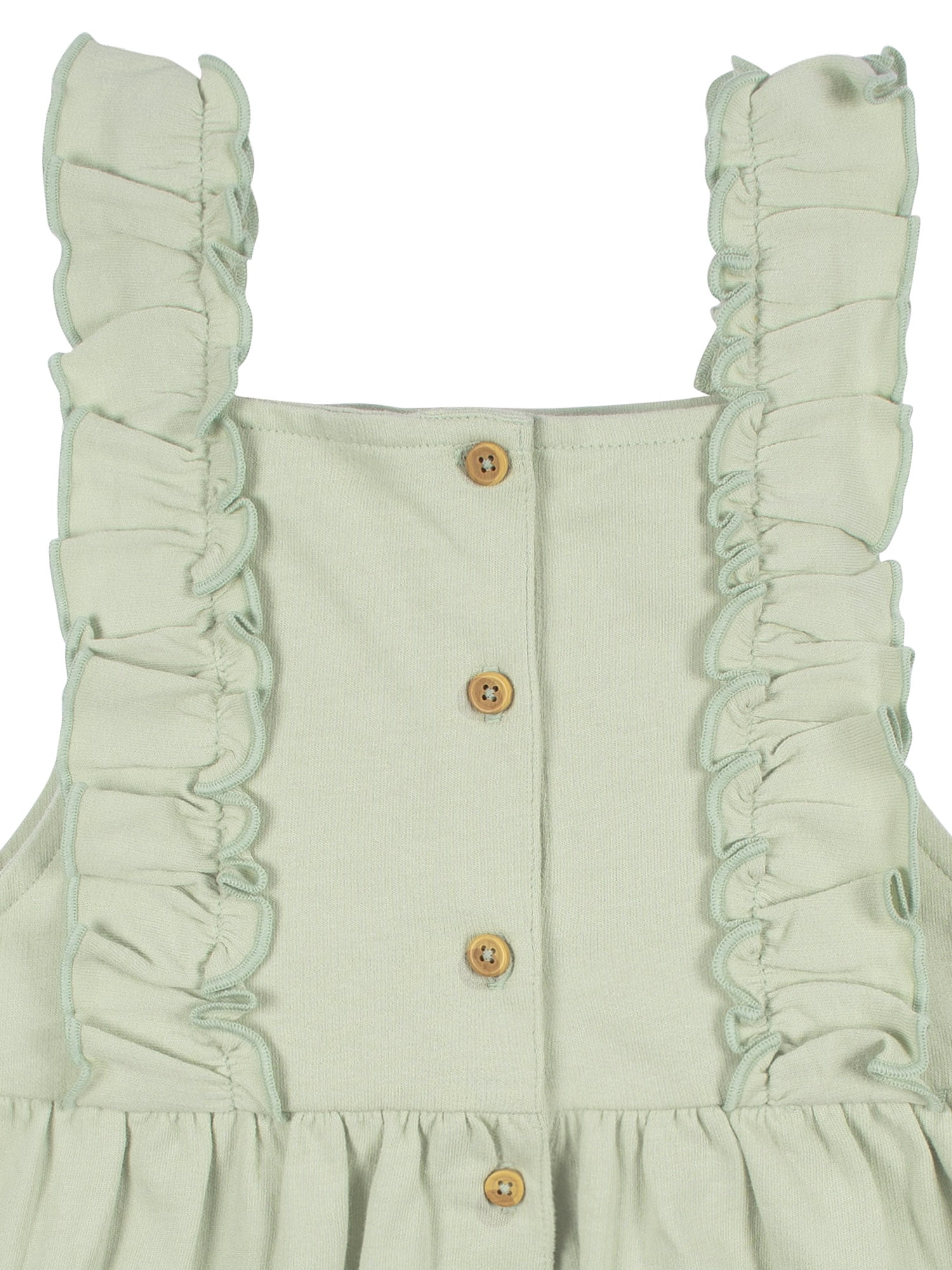 Gerber Baby Girl Jumper and Long Sleeve Top Outfit Set (Green, 12 Months - 2T) l11zn