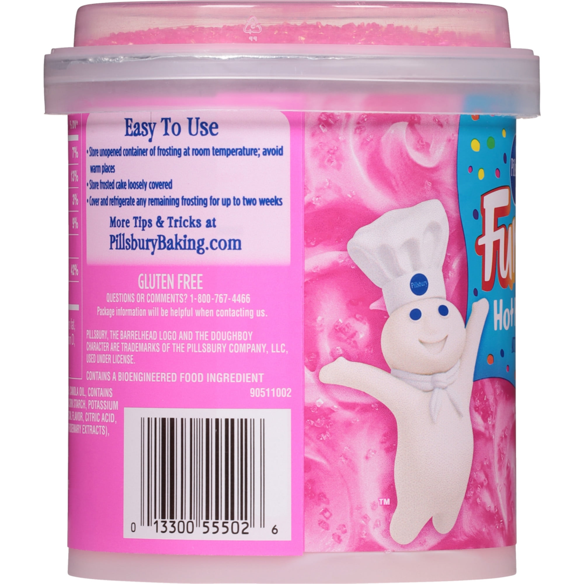 Pillsbury Funfetti Vanilla Frosting with Pink Sprinkles (Hot Pink, 15.6 oz) hynmd