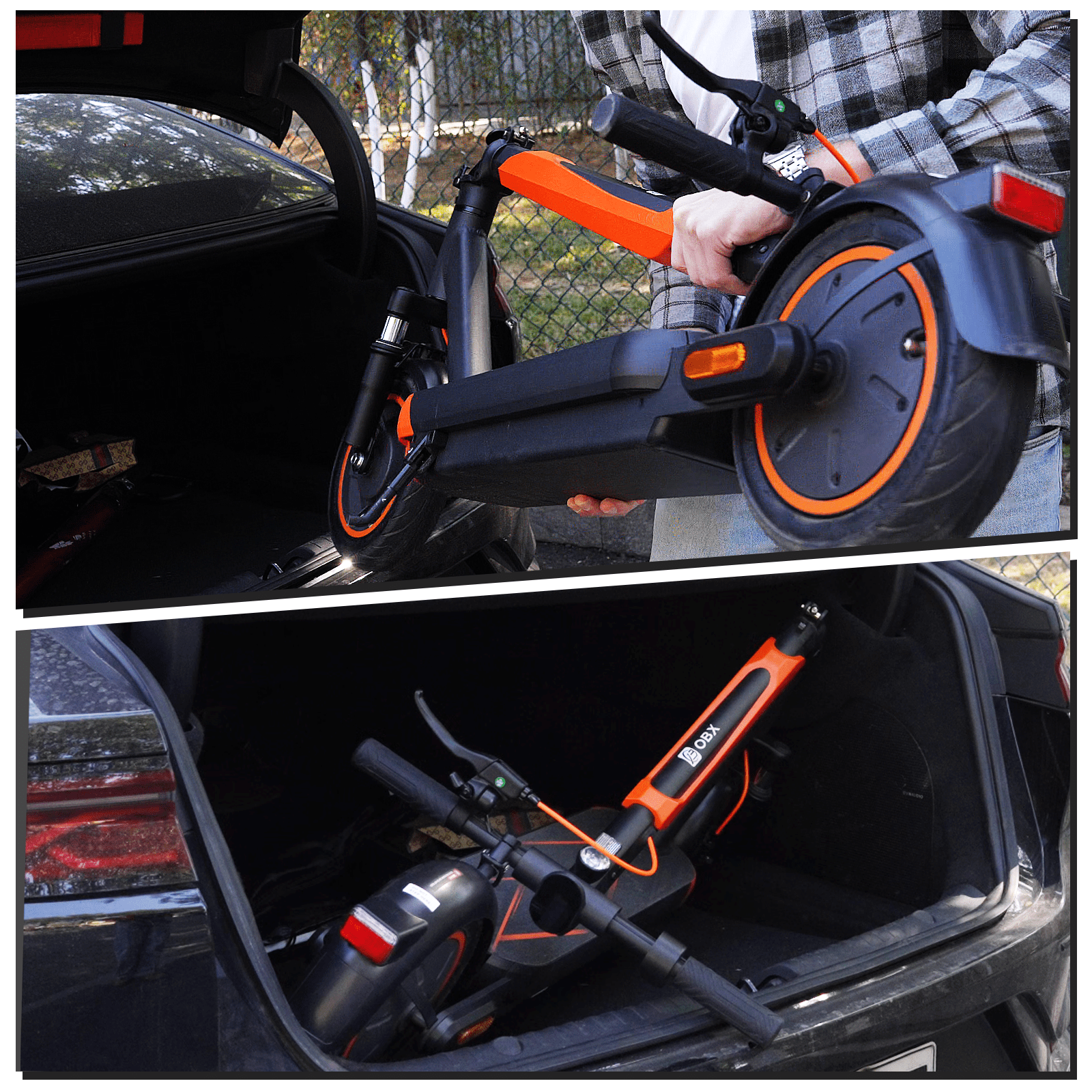 OBX Electric Scooter for Adults, 21MPH 800W Motor, 22 Mile Range, Folding Commuter E-Scooter (Orange, 10 in Tires) xu7zr