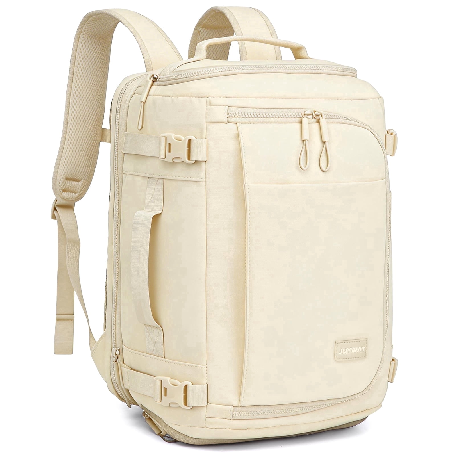 Joyway Travel Backpack Large Capacity Carry On Weekender Bag with Shoe Compartment and Laptop Sleeve (Beige, 18 in x 12 in x 8 in) 750ao