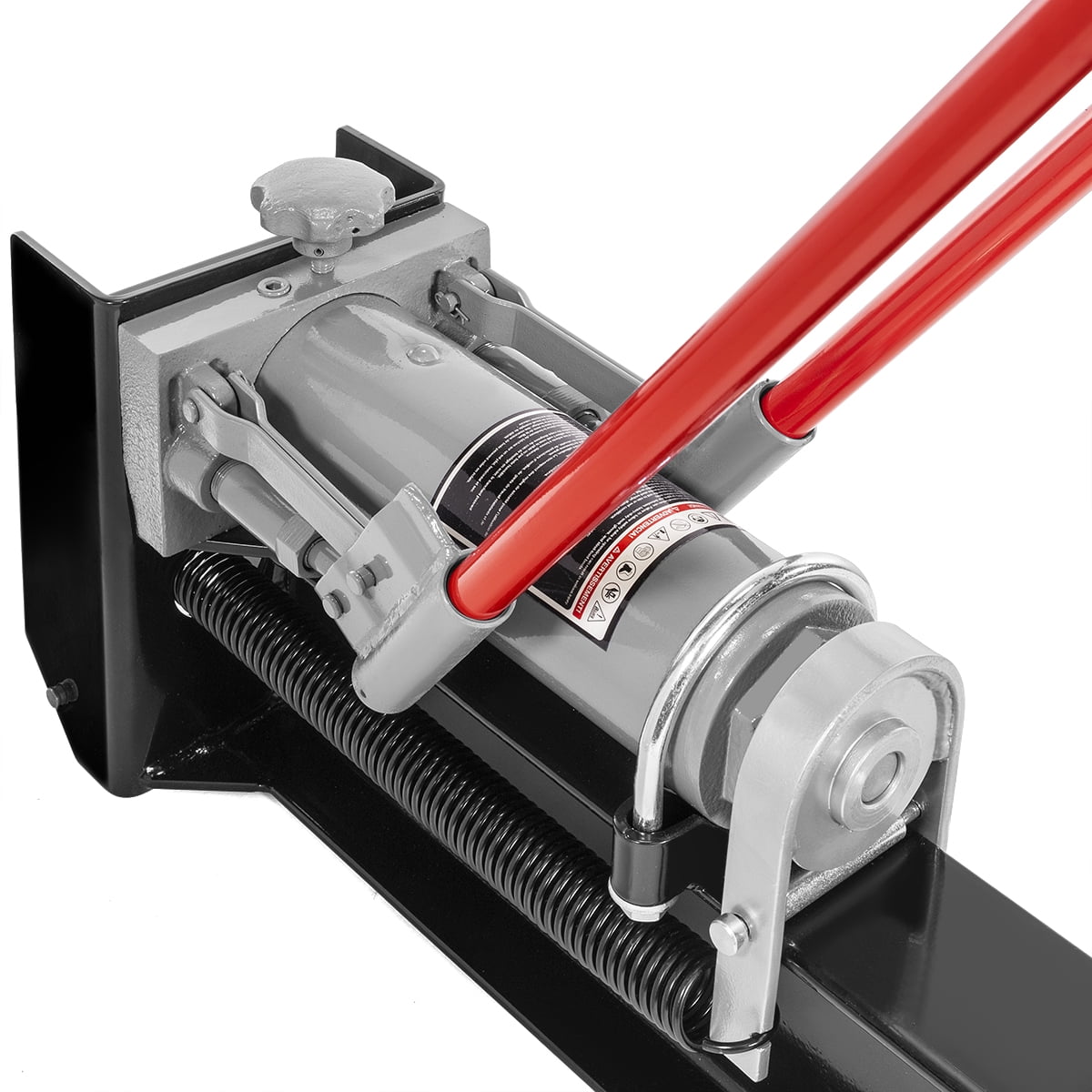 XtremepowerUS Hydraulic Log Splitter, 12 Ton Manual Wood Splitting Tool with Steel Beam and Wheels (1 Pack) p0an7