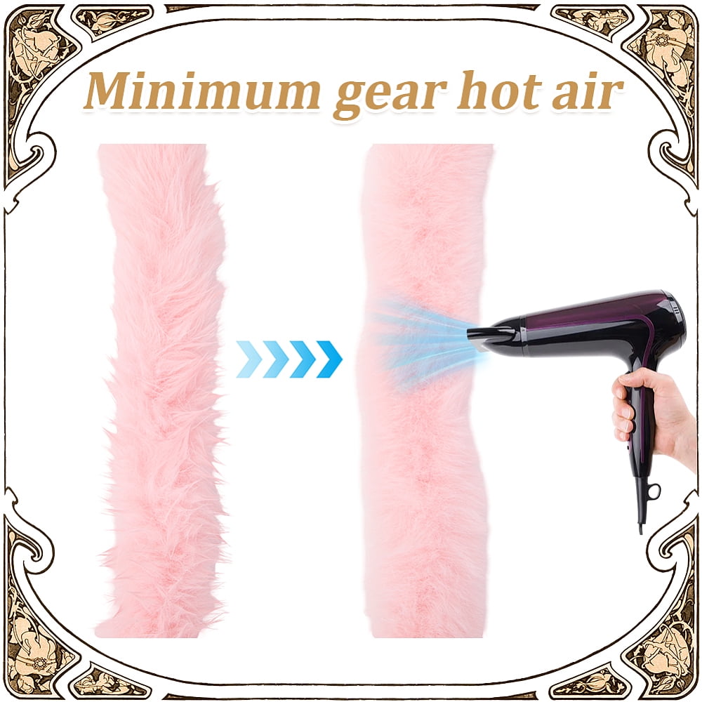 AHANDMAKER Faux Fur Chenille Stick Fabric Roll for DIY Christmas Decor and Wreath Bows (Flamingo Pink, 78.74 in x 0.08 in) 4lal5