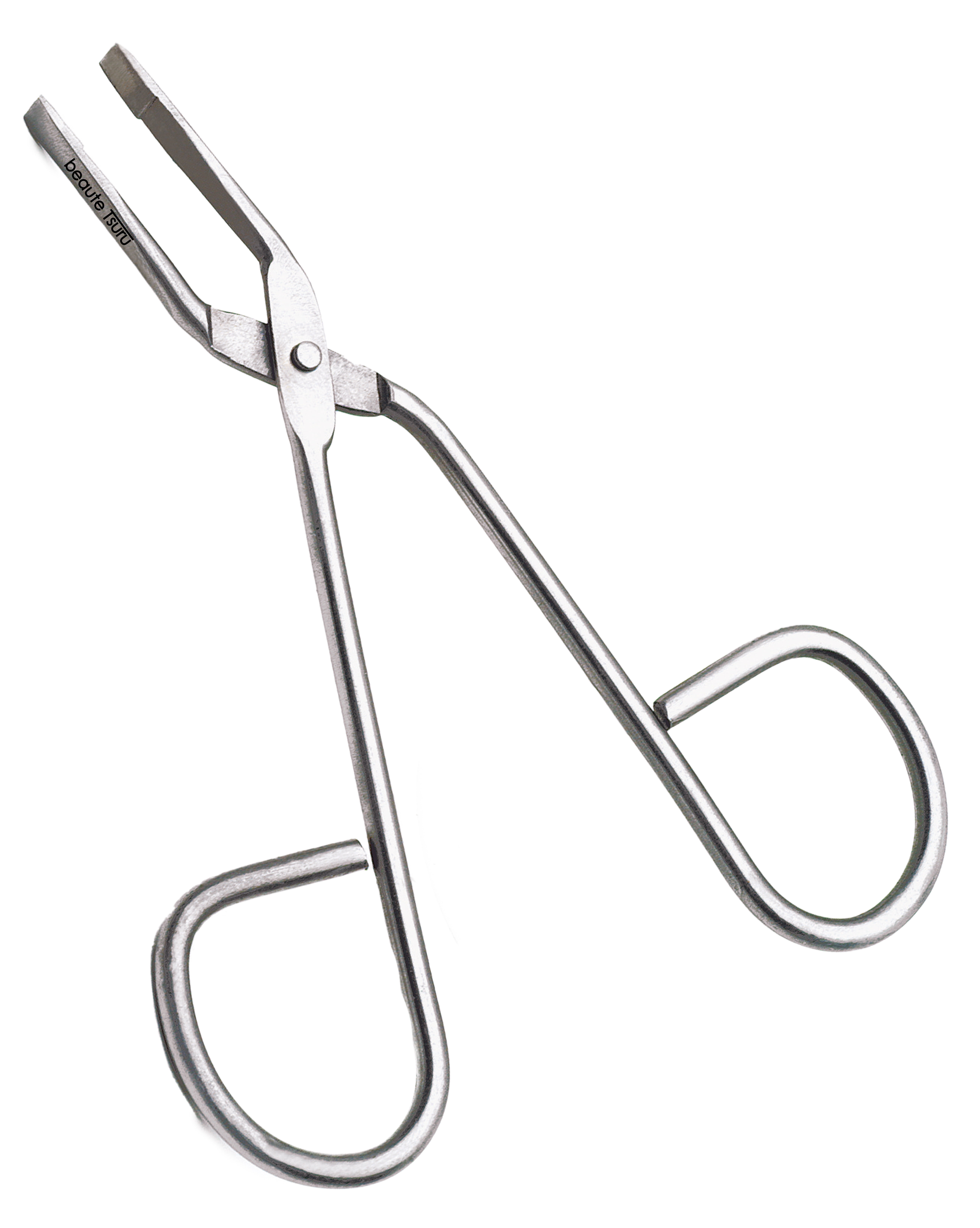 beaute Tsuru Professional Scissor Handle Tweezer for Eyebrow Shaping and Hair Removal (Silver, 4 in) za5fh