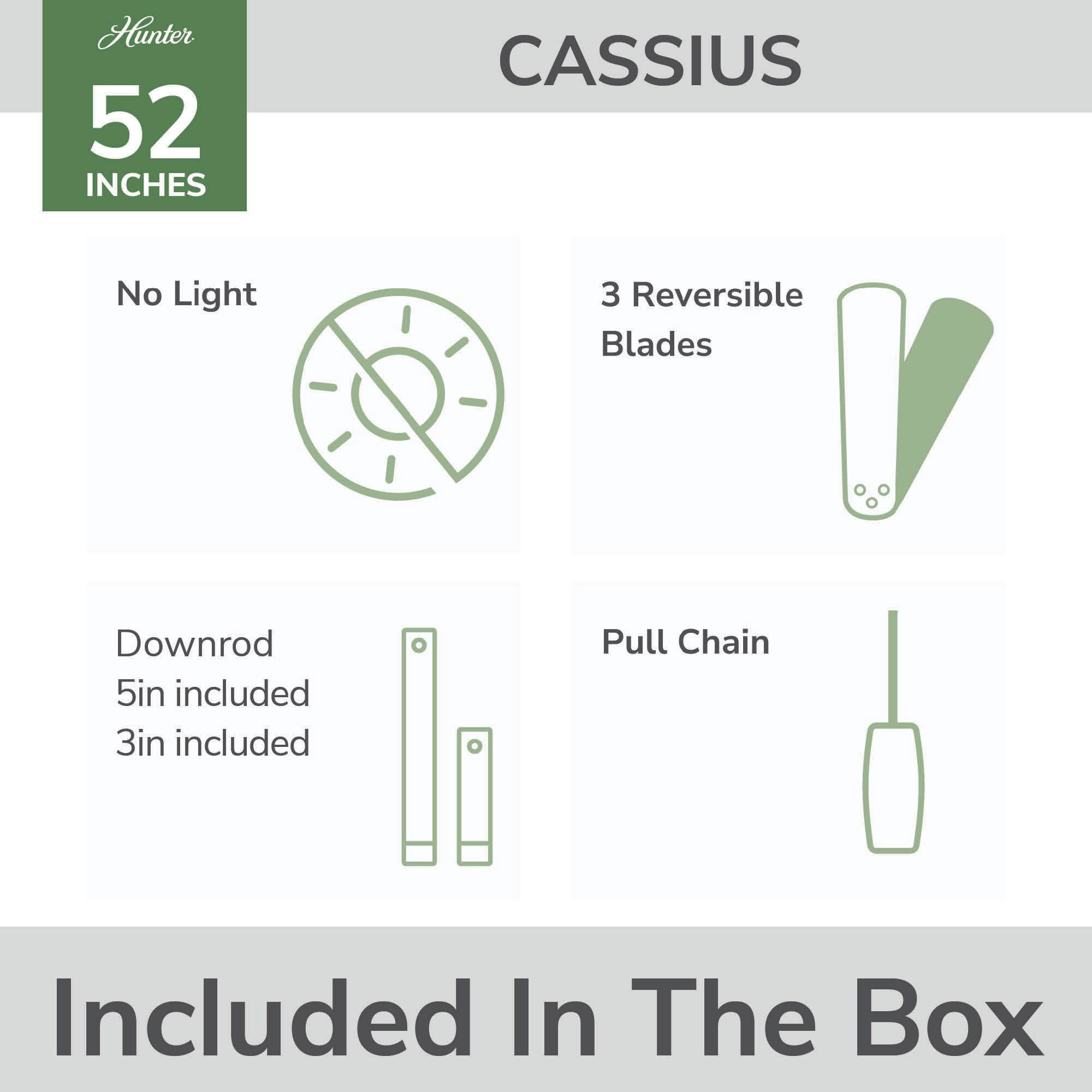 Hunter Cassius Ceiling Fan (Noble Bronze, 52 in) lmk63
