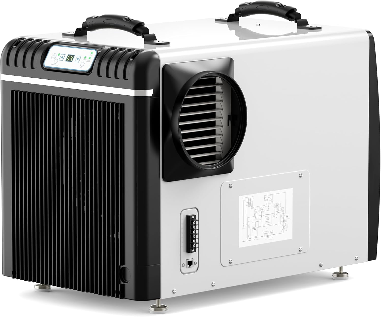 AlorAir Commercial Dehumidifier for Basement and Crawl Space with Built-in Pump and Drain Hose (White, 198 PPD) heqtw