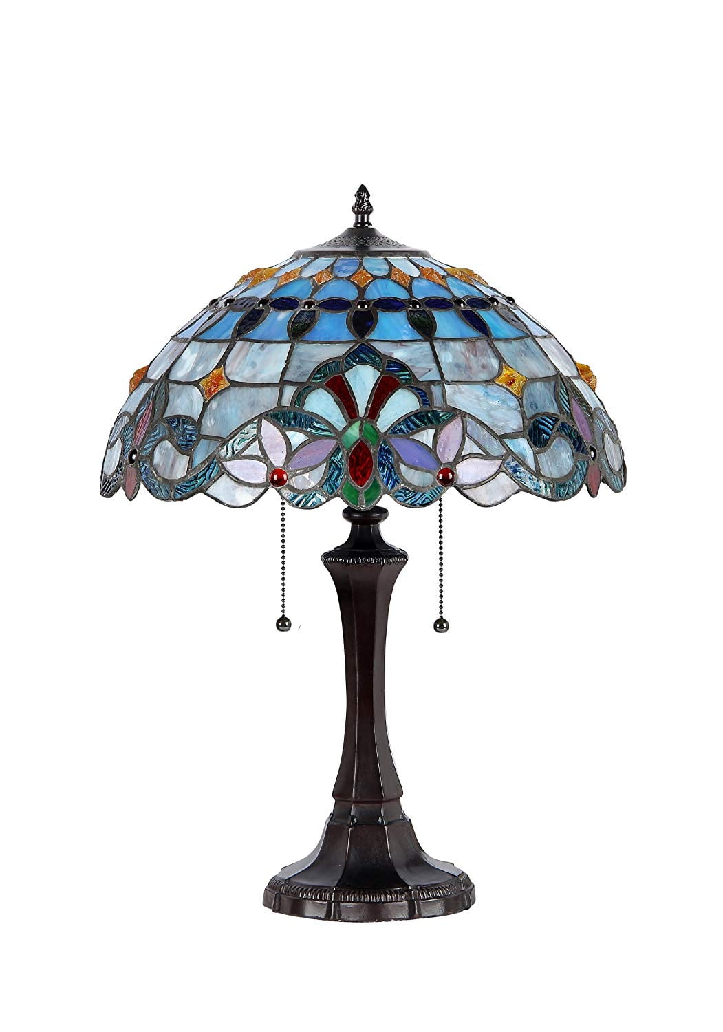 CHLOE Lighting Grenville Tiffany-Style Victorian Table Lamp (Dark Bronze, 16 in Shade) q37ob