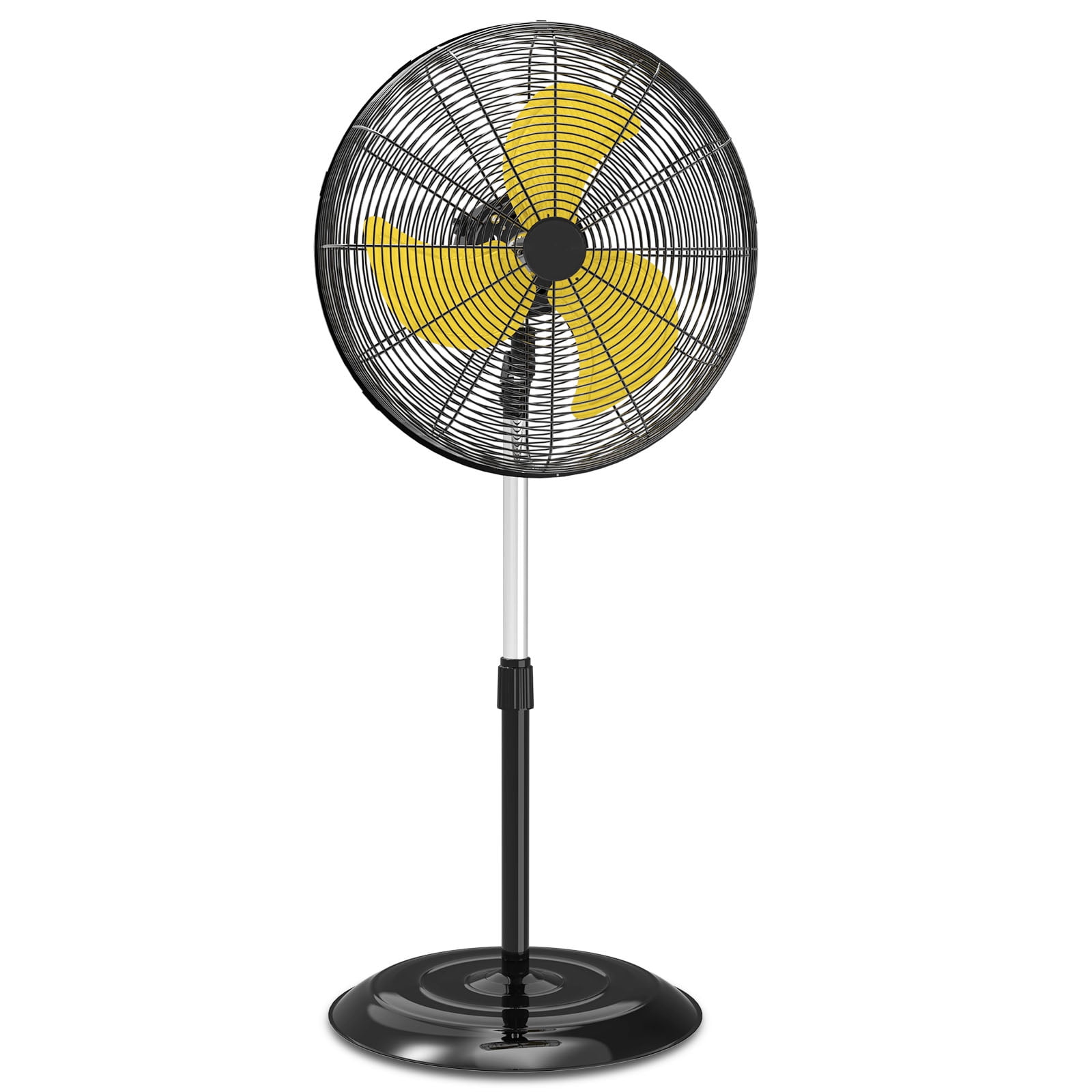 Generic 20-inch High Velocity Industrial Standing Fan, 3-Speed Professional Air Circulator for Commercial Warehouse and Garage (Yellow, 20 in) snmzn