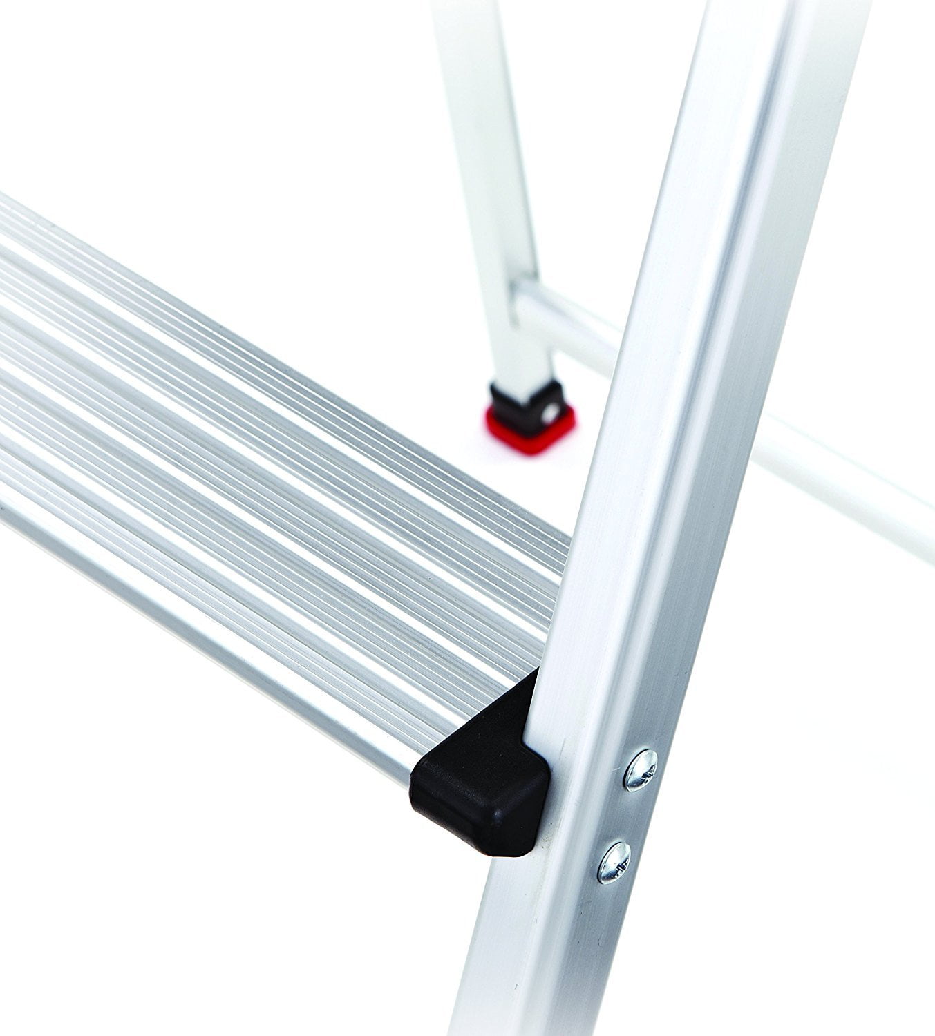 Rubbermaid 2-Step Lightweight Aluminum Step Stool with Project Top (Silver, 40.75 in) hf8ia
