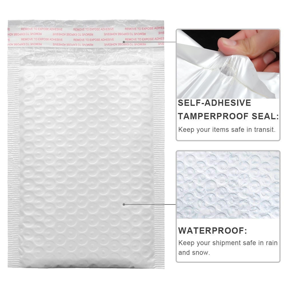 Airjacket Poly Bubble Mailers Padded Shipping Envelopes (White, 100 Pack) hhpmq