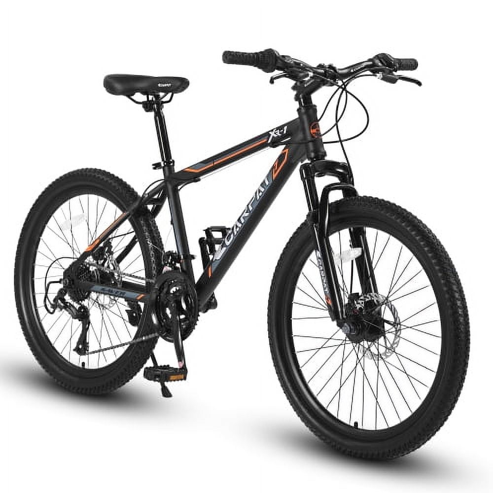 Ambifirner 24 Inch Mountain Bike with 7-21 Speed Shifting System (Orange, 24 in) e41yz