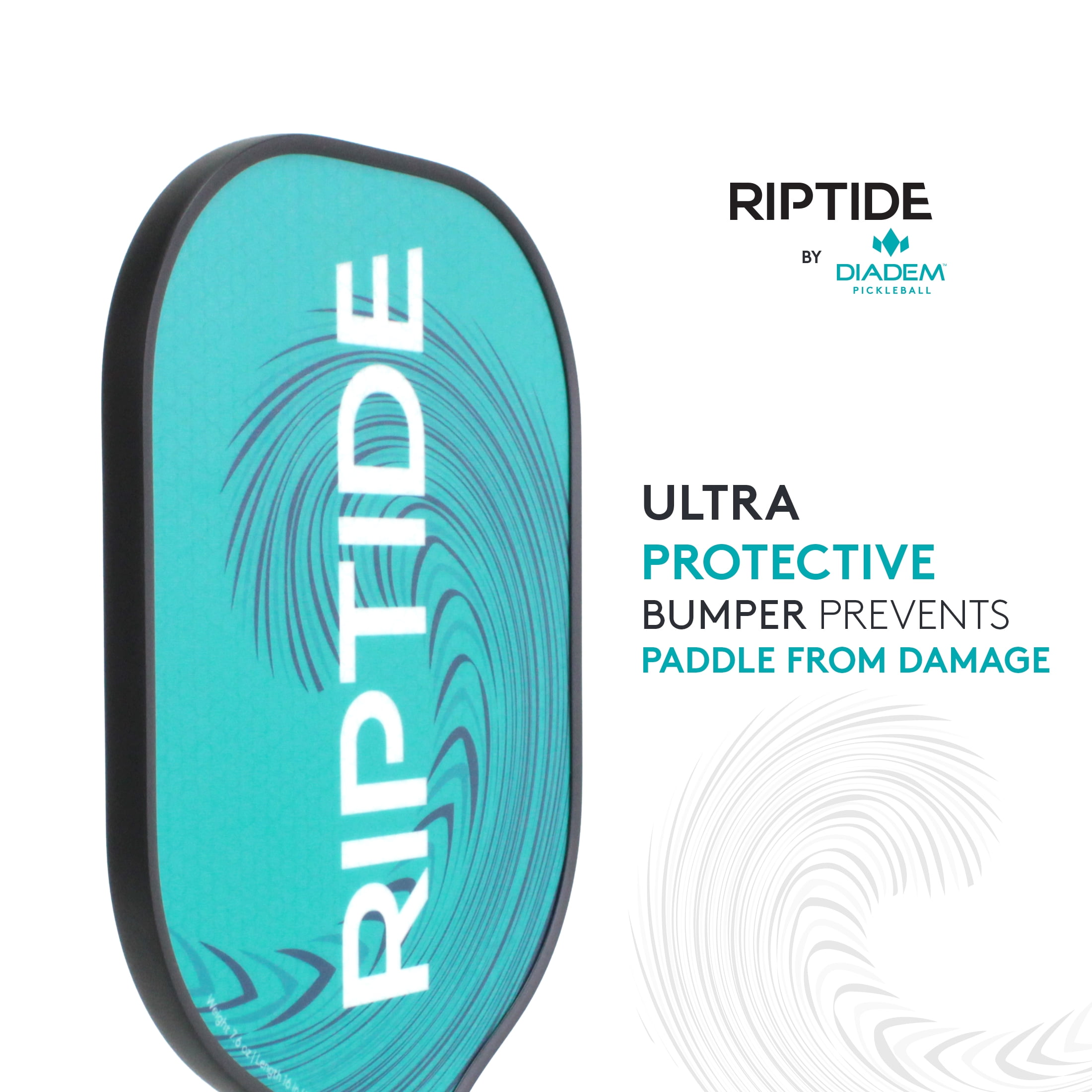 Diadem Sports Riptide HMT Fiber Pickleball Paddle (Teal, 7.6 oz) 2fd39