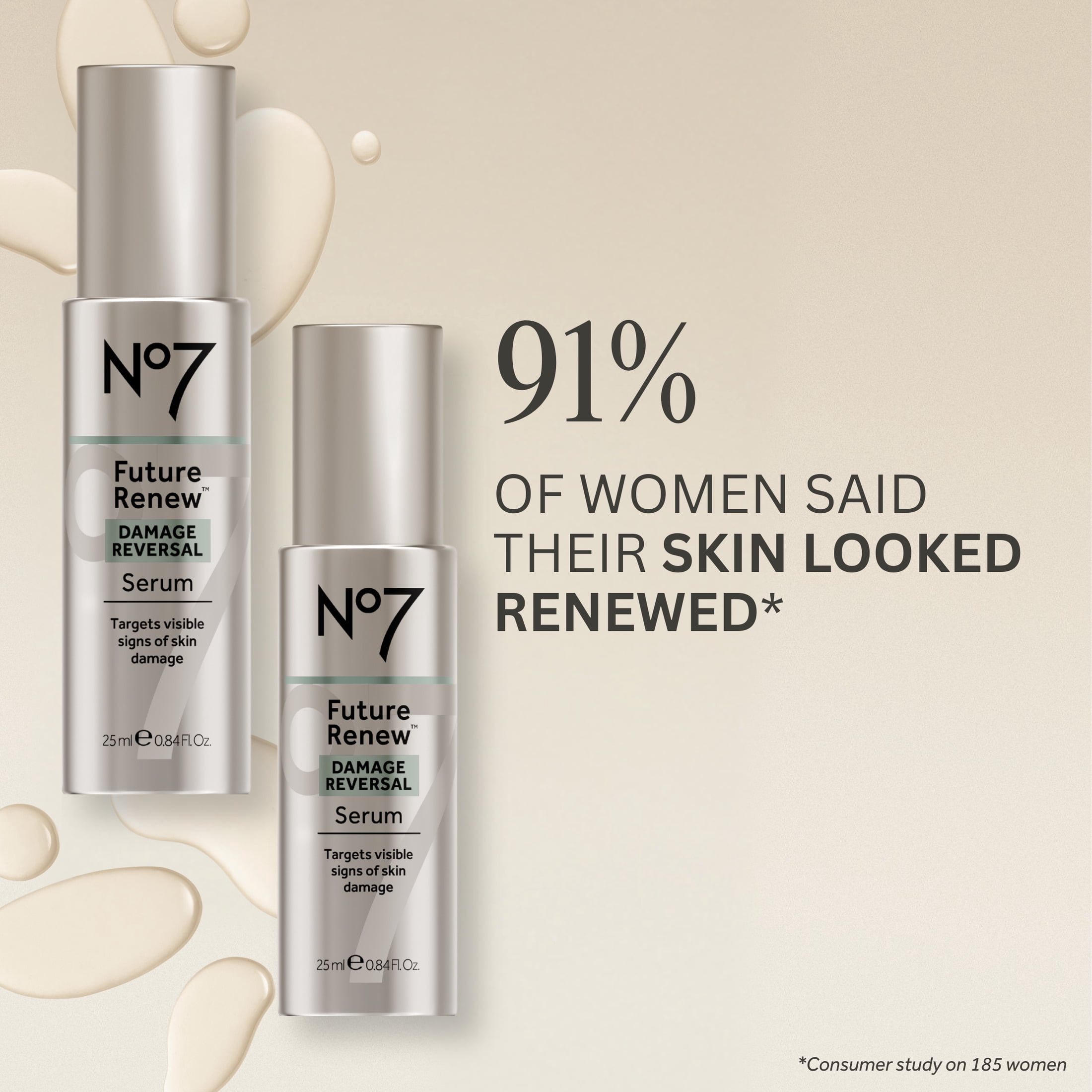 No7 Future Renew Damage Reversal Serum Face Treatment (0.85 fl oz) j51lb