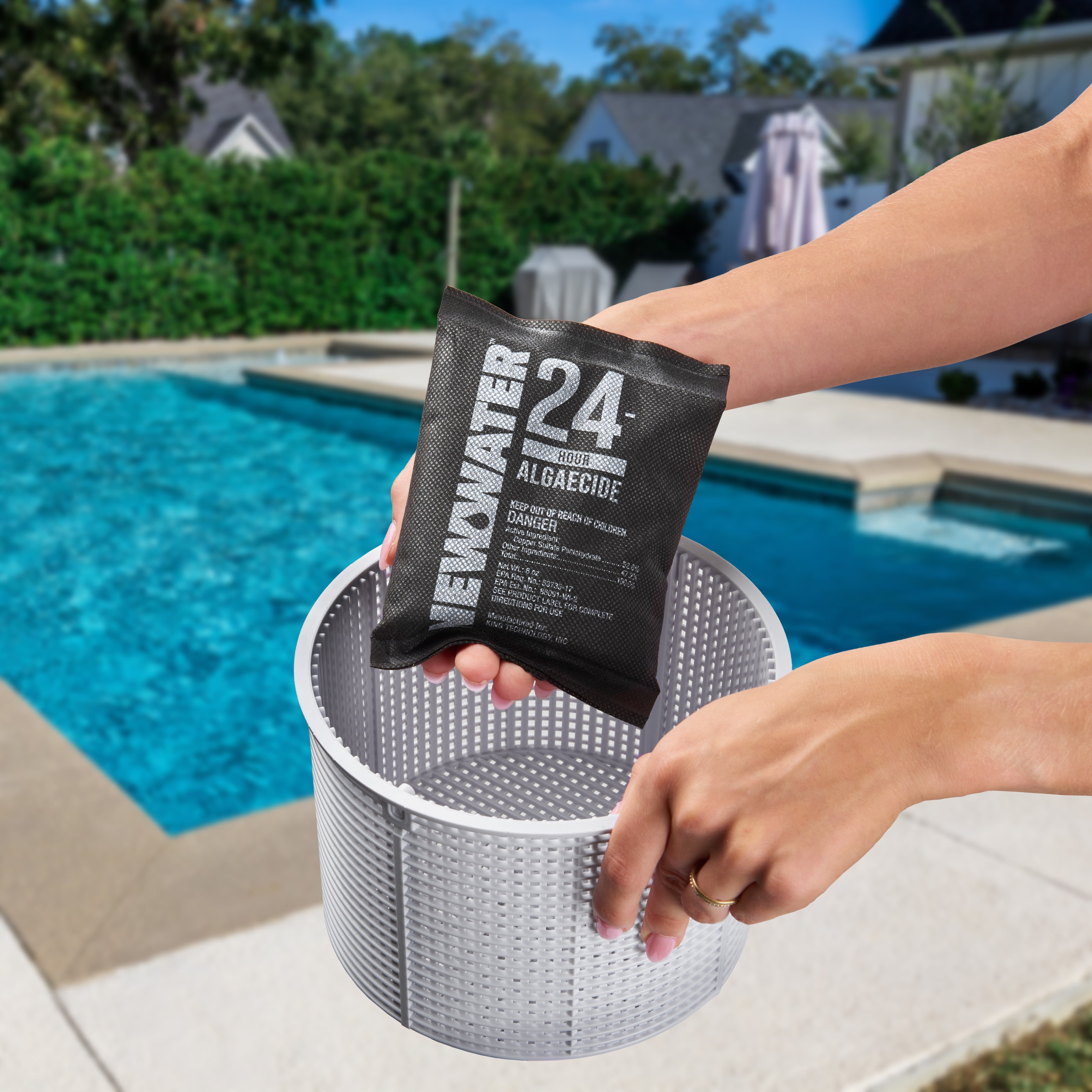 New Water Algaecide Pool Pods Dry Concentrated Algae Control (2-Pack, 12 oz) 2azji